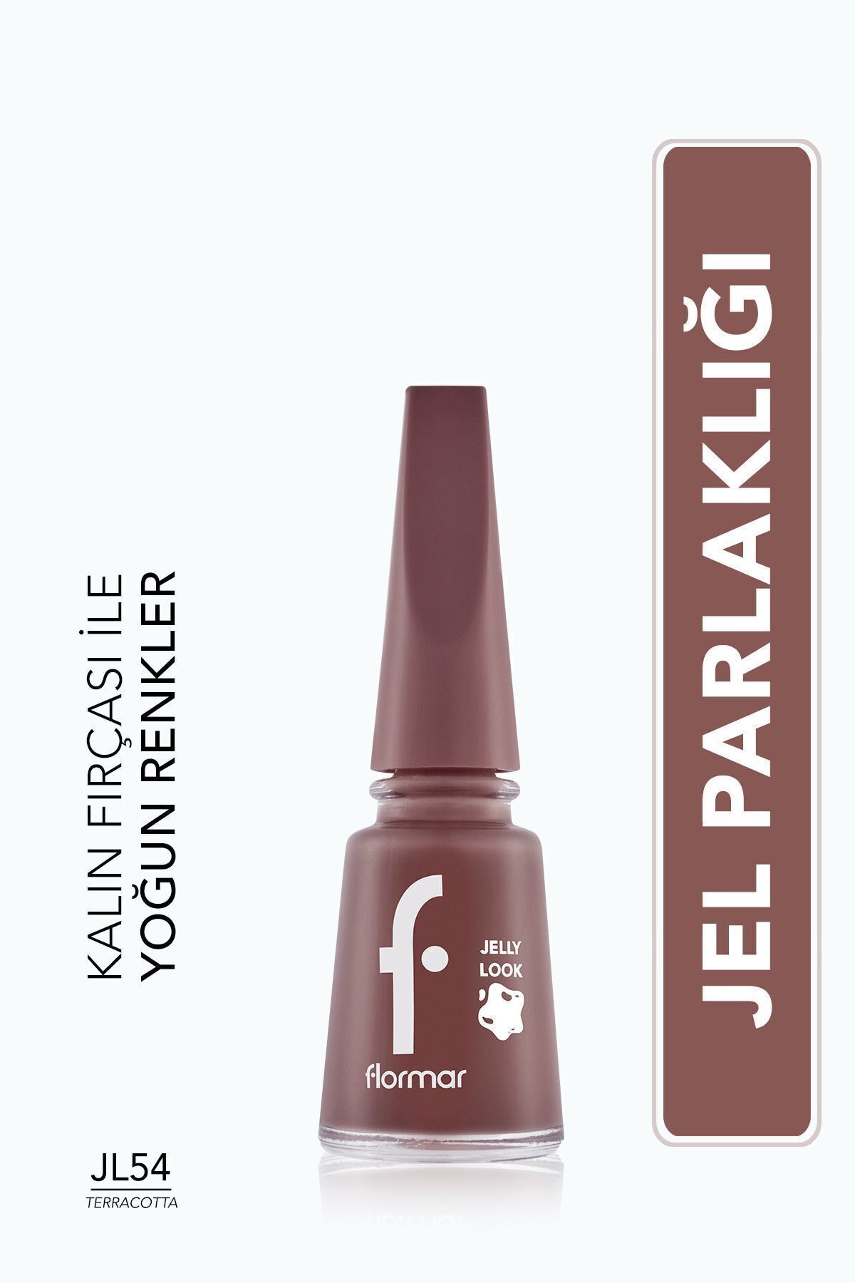 Лак для ногтей Flormar Gel Look Shiny (коричневый) — Эмаль для ногтей Jelly Look — Jl54 Terracotta — 8690604568864 0414072