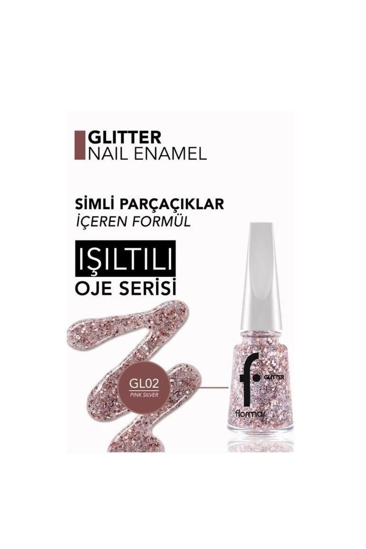 Flormar Glitter Nail Enamel Лак для ногтей с блестками GL02 8682536049801