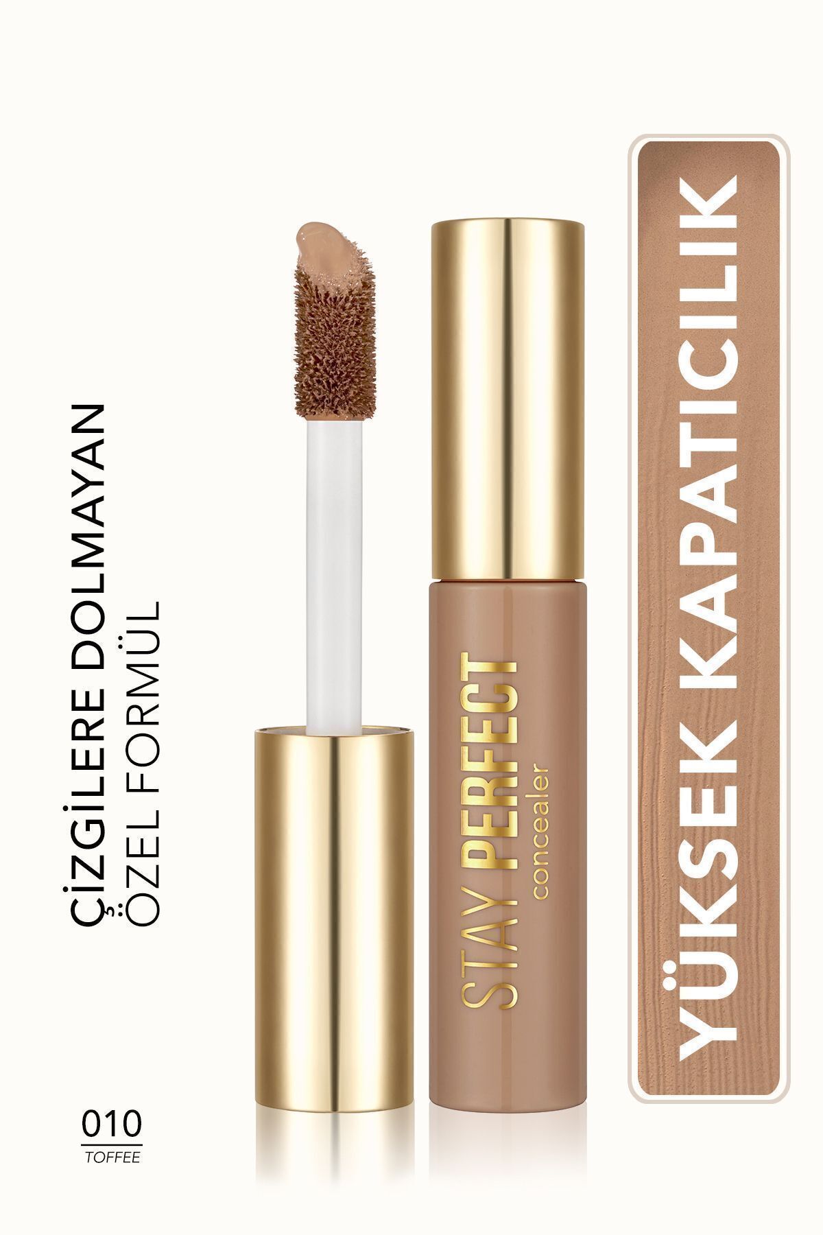 Консилер Flormar Natural Finish (ЖЕЛТЫЙ ПОДТОН) — Консилер Stay Perfect — 010 Toffee — 8682536085625 7559