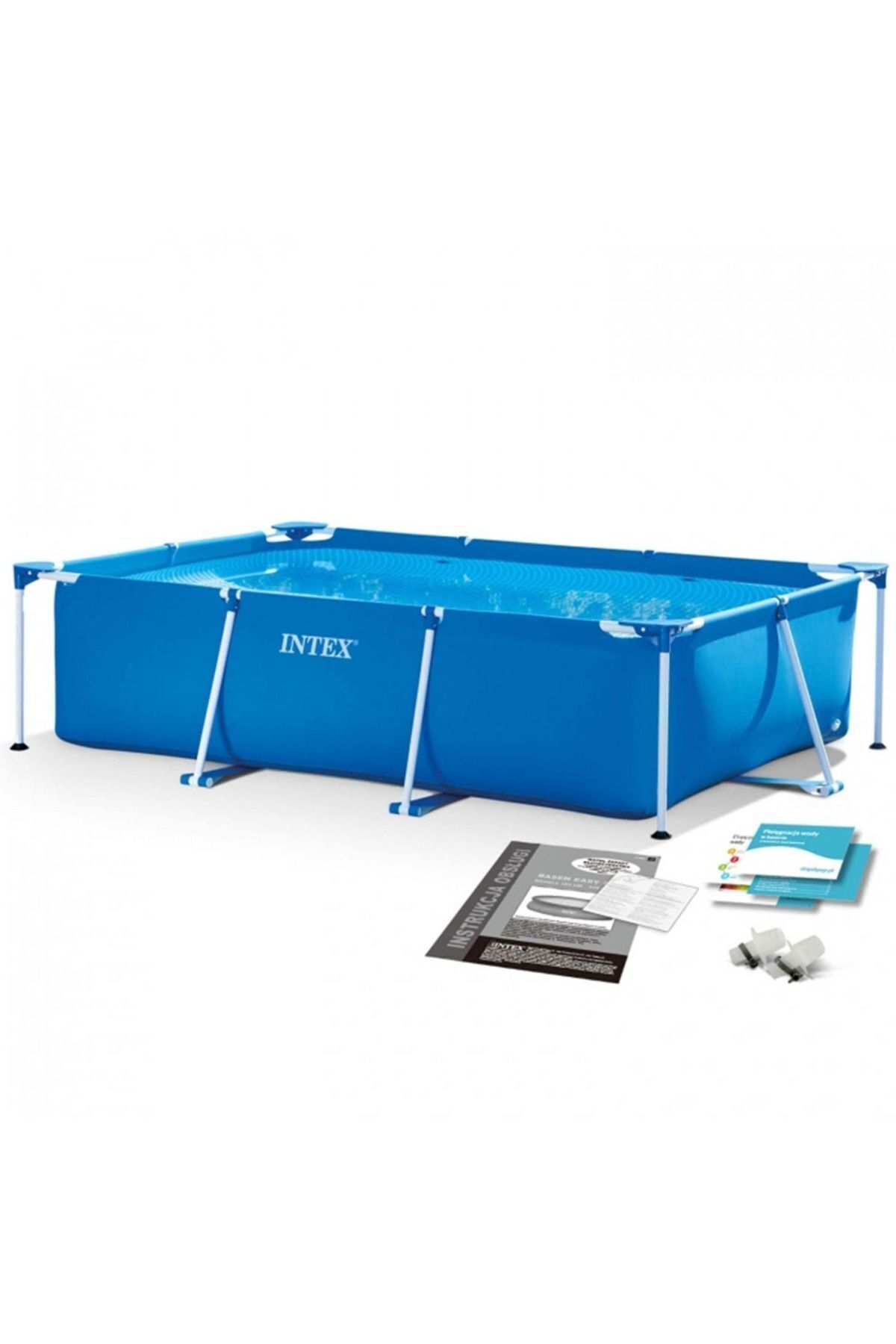 Intex-İntex 28272 Rectangular Prefabricated Family Pool 300x200x75cm 3