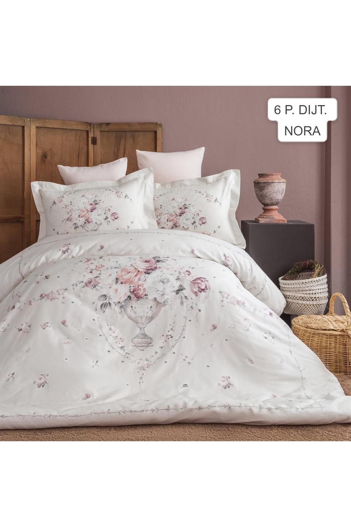 Pupilla-Set cuvertură dublă din satin de bumbac imprimat digital Nora 1