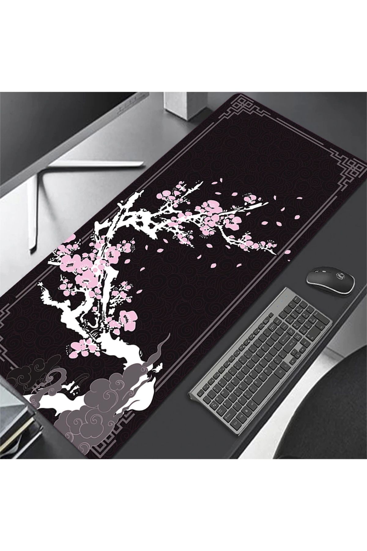 Mairuige-Mouse Pad Japanese Style Larger Mousepad Flower Xxl Gaming Keyboard Computer Desk Mat Accessories... 2