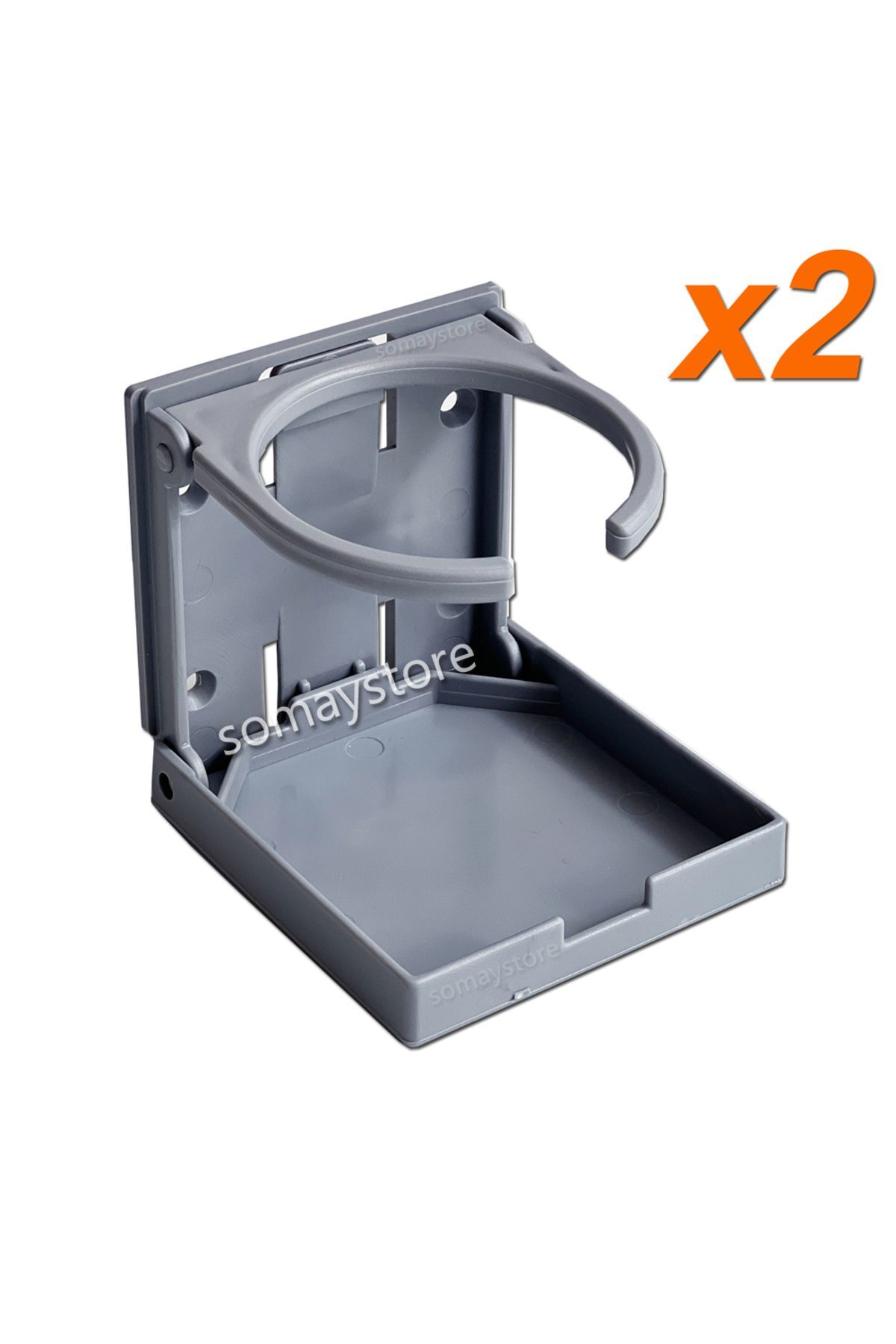 Boat Folding Cup Holder 2pcs Grey