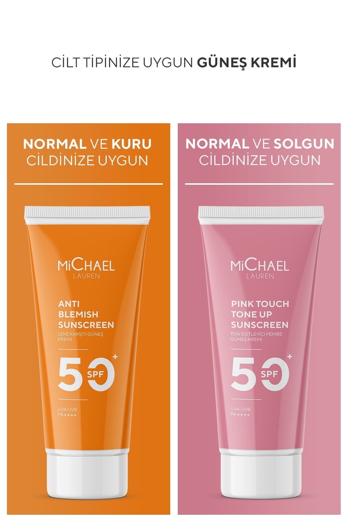 ست کرم ضد آفتاب مرطوب کننده استیل برای همه SKIN+SKIN PINK 2 LI Michael Lauren