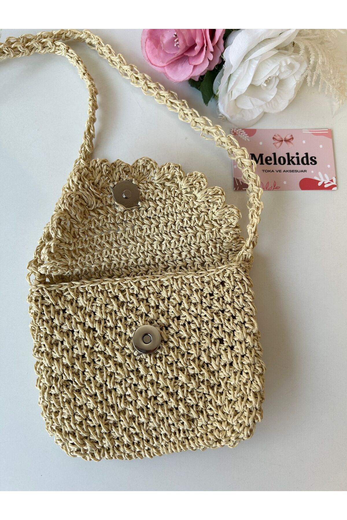 Melo-Paper String Straw Braid Child Bag 3