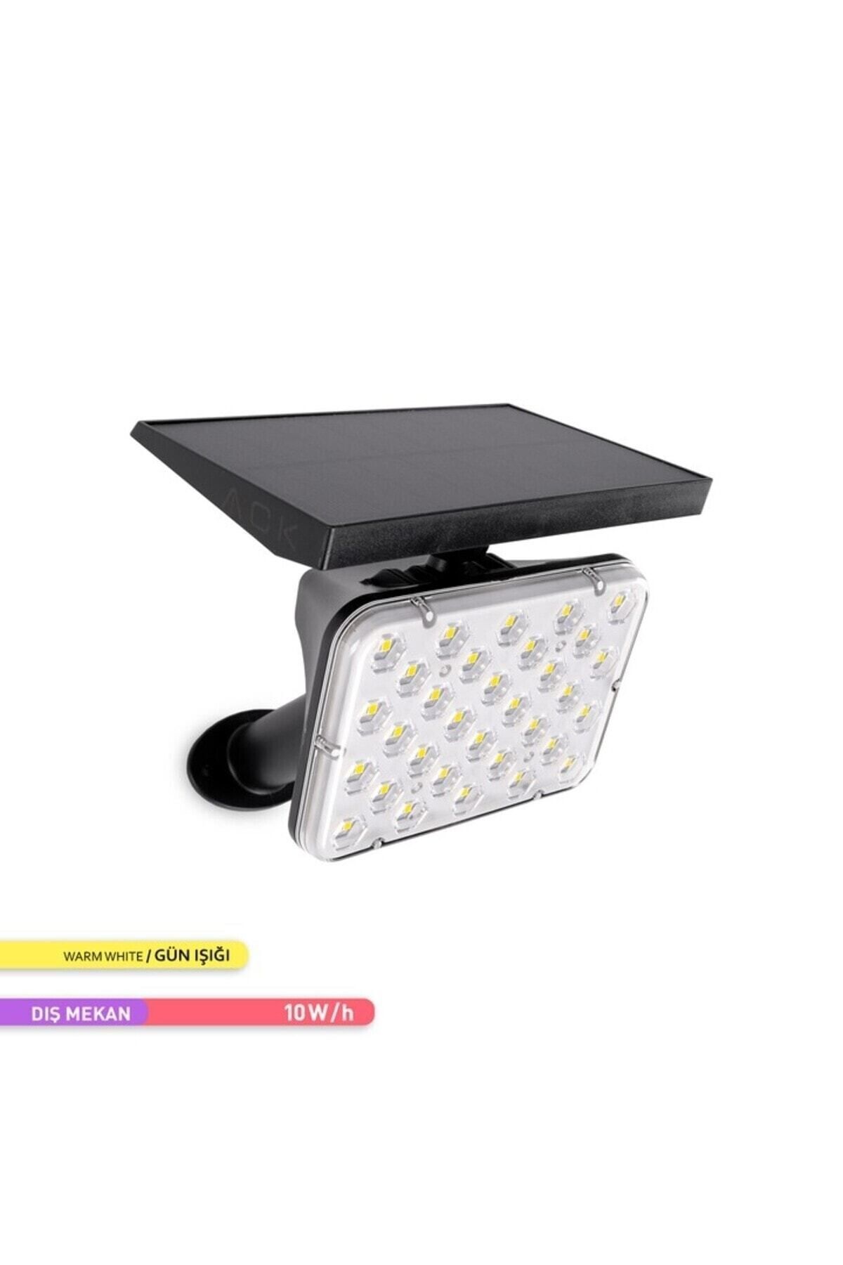 Solar Led Çim Armatürü Güneş Enerjili Bahçe Duvar Aydınlatması 3000k Günışığı Pc 2