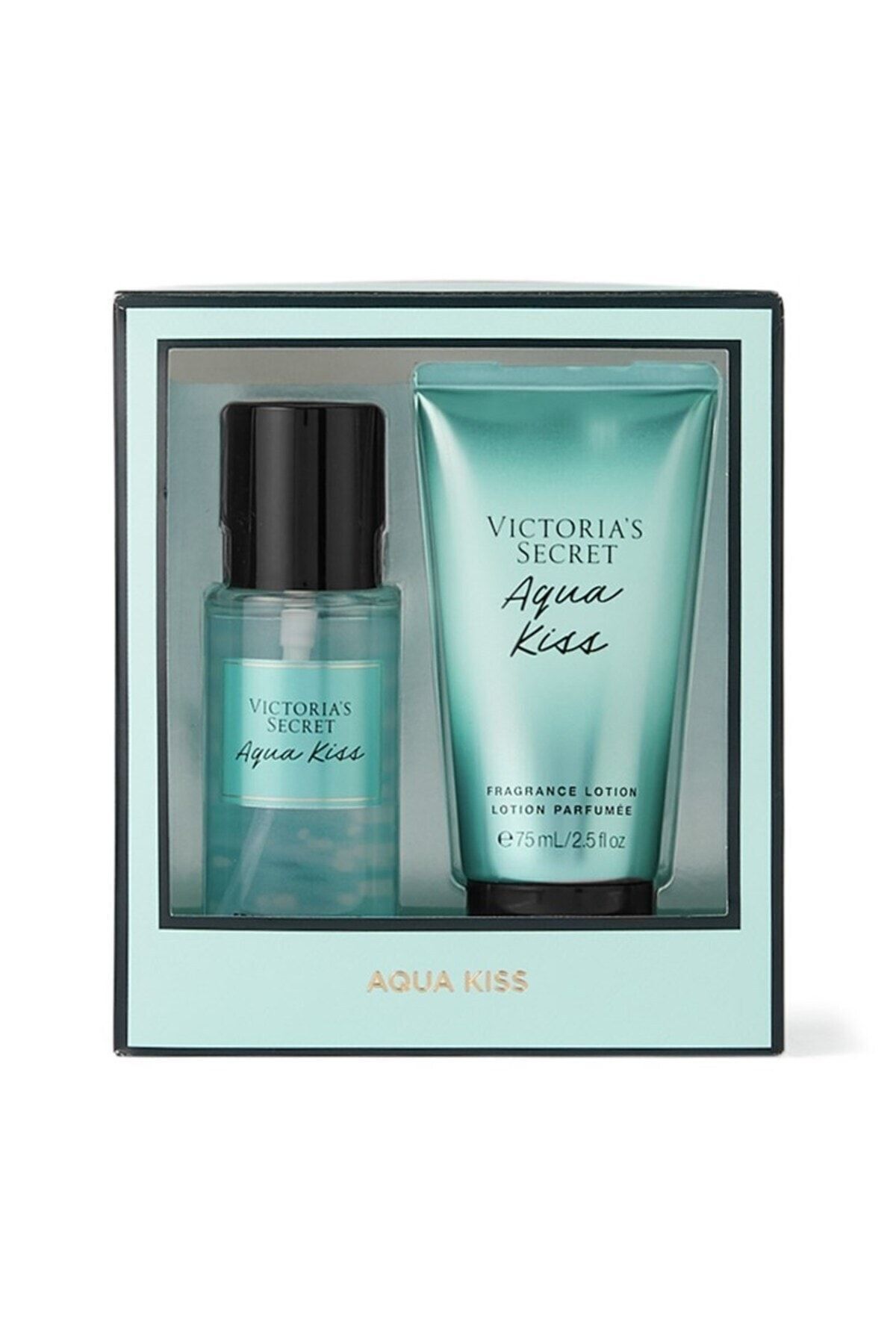 Двойной подарочный набор спрея и лосьона для тела Victoria's Secret Aqua Kiss VS25146114