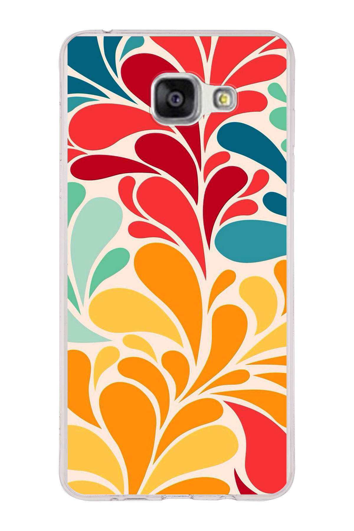 Samsung Galaxy A5 2016 ile Uyumlu 1mm Slim Fit Retro Colors 5 Baskılı Şeffaf Kılıf