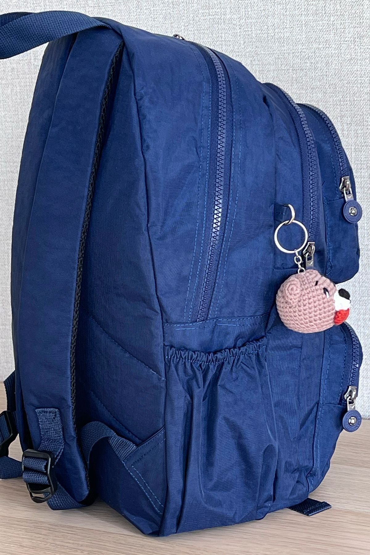 MORCA-Dark Navy Blue Backpack School Bag 14 Inch Laptop Bag Duomino 18 lt 40 X 30 X 15 cm 5