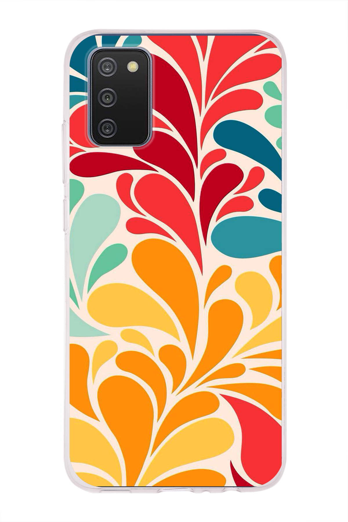 Samsung Galaxy A02s ile Uyumlu 1mm Slim Fit Retro Colors 5 Baskılı Şeffaf Kılıf