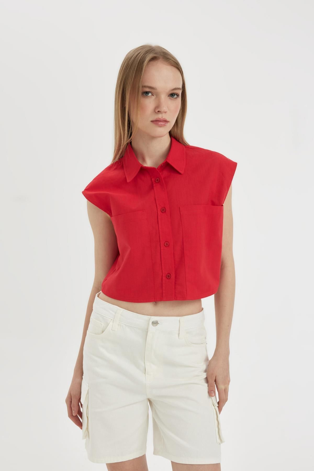 شومیز زنانه دفاکتو | D0358AX24SM Defacto - Image 4