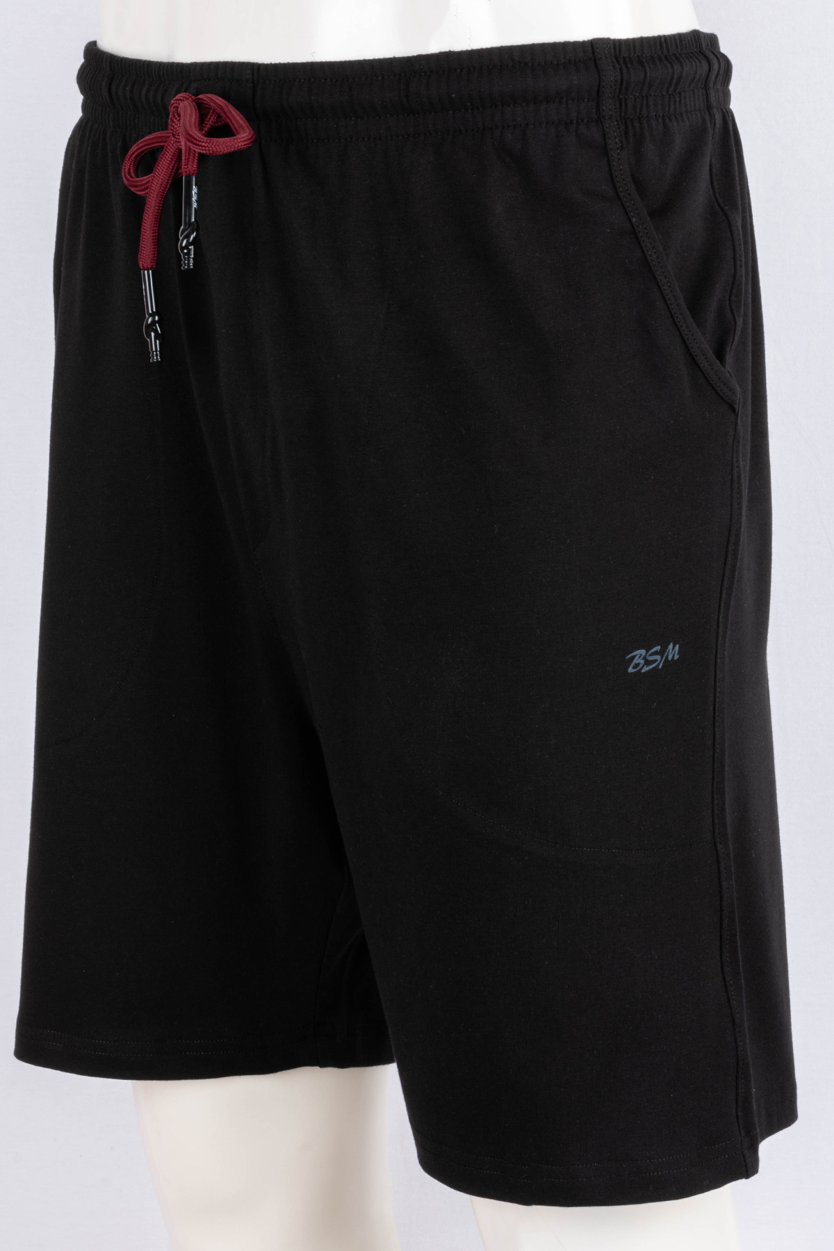 BSM  Erkek Yüksek Kalite Pamuklu Cepli Spor Rahat Siyah Şort - Görsel 6