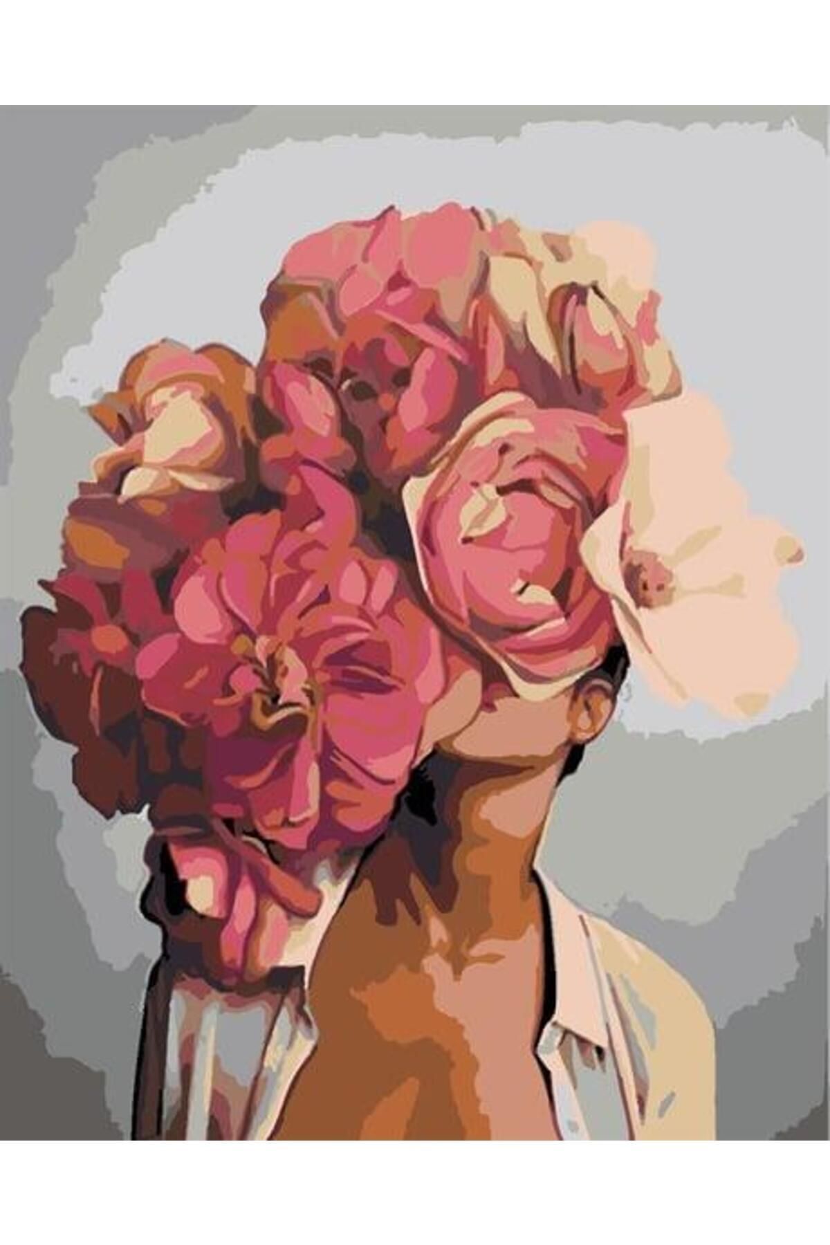 wombhobby Çiçeklenmek 2 Sayılarla Boyama Seti 40x 50 Cm (TUVALE GERİLİ