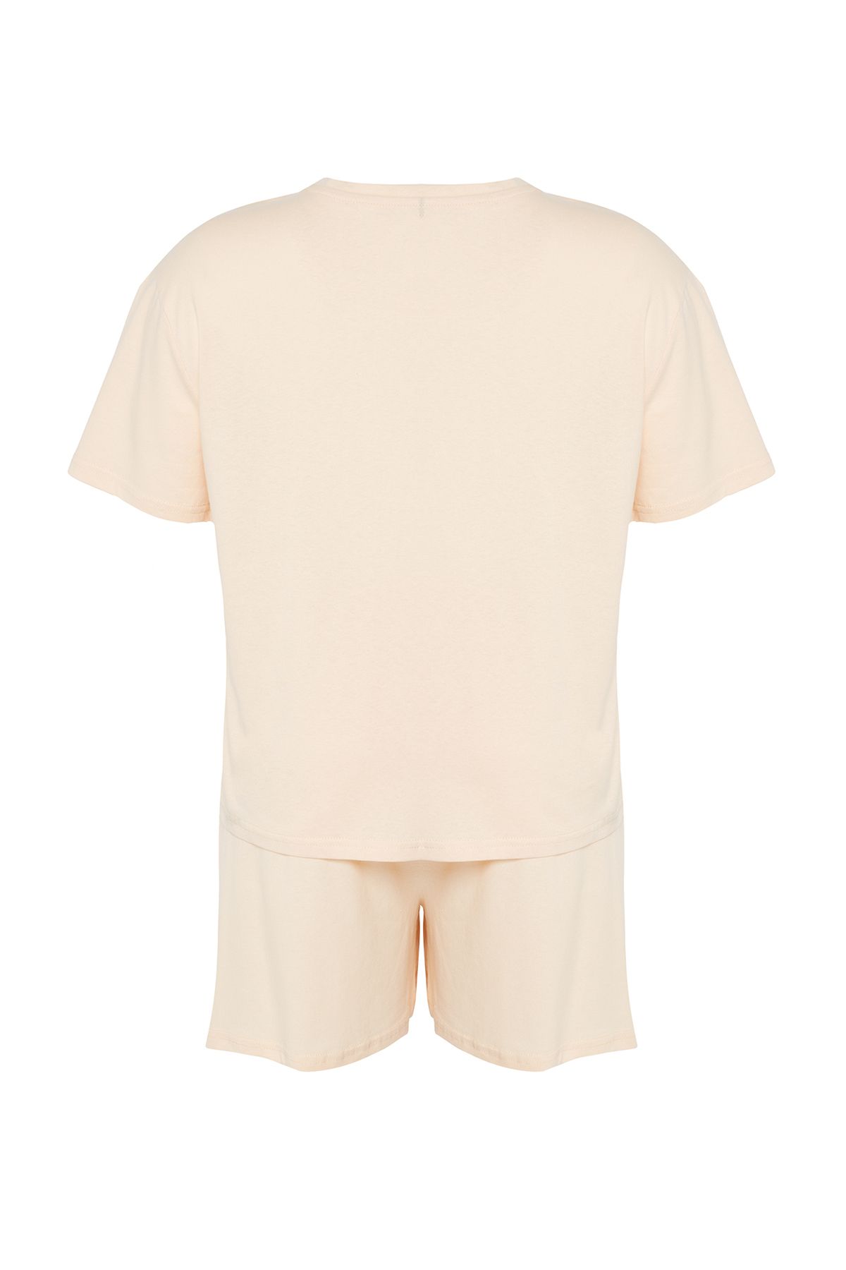 Trendyol Curve-Hellgelbes Pyjama-Set aus Strick mit Teddybär-Aufdruck - TBBSS24AI00025 7