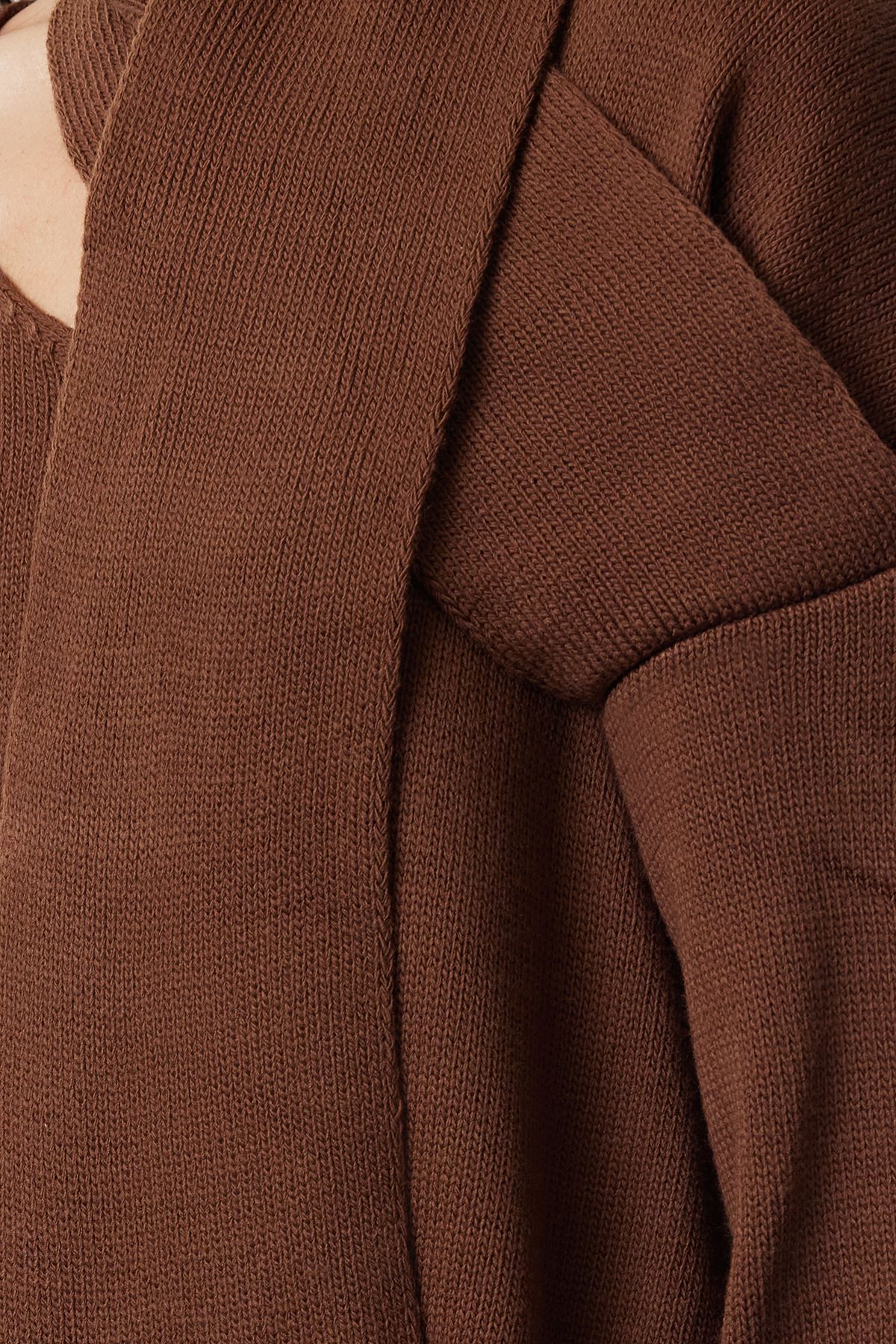 Trendyol Collection-Schal Strickpullover Braun - TWOAW25KZ00067 4