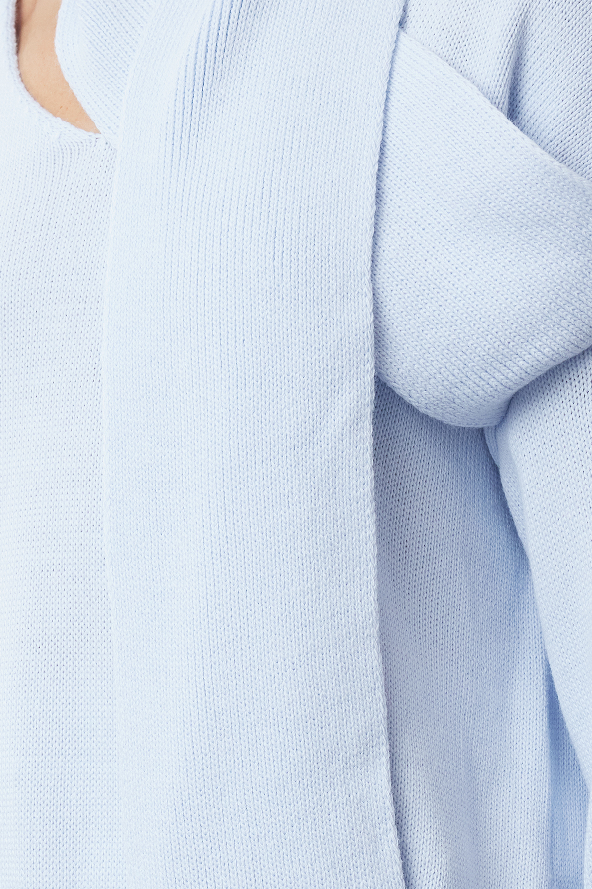 Trendyolmilla  Mavi Atkılı Basic Triko Kazak TWOAW25KZ00067 - Görsel 4