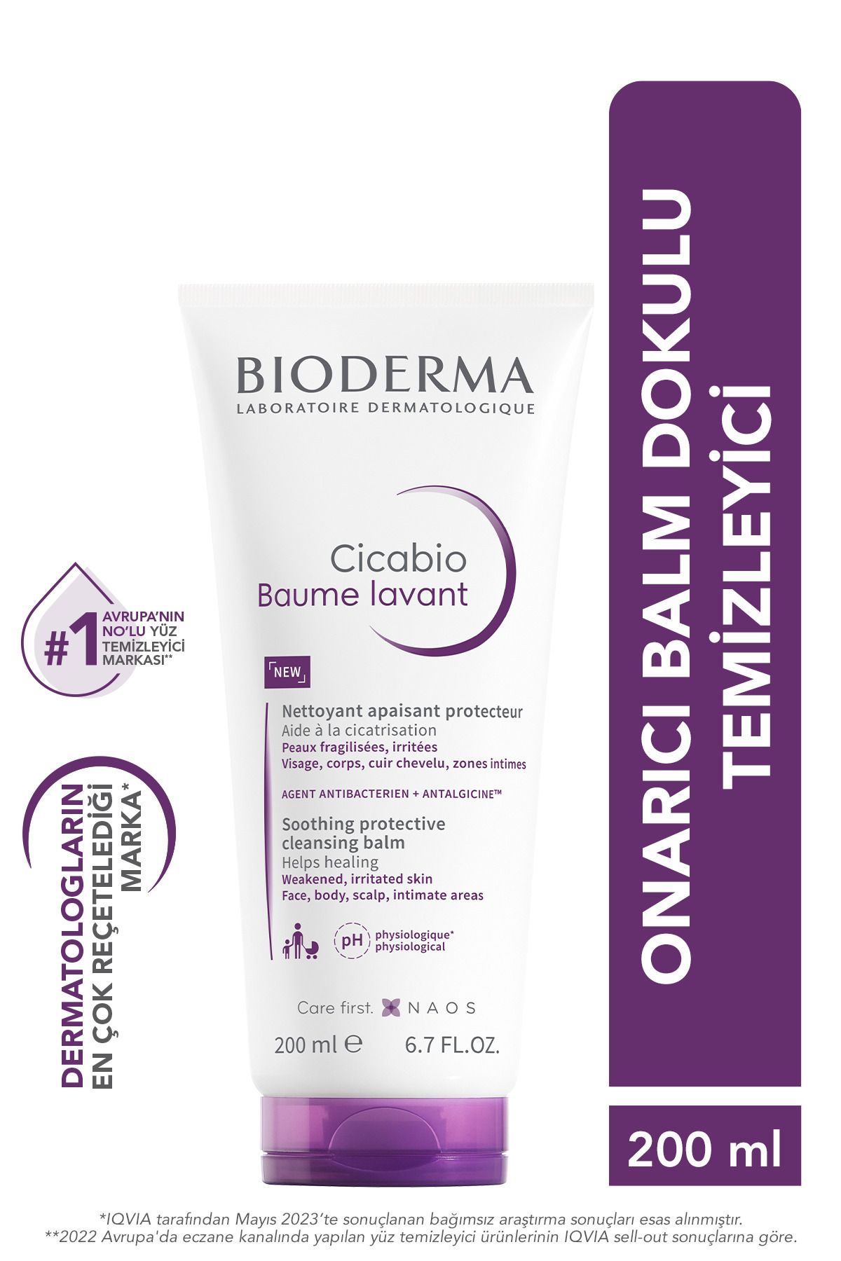 Bioderma Cicabio Cleansing Balm Hasar Görmüş Ciltler Için Onarıcı Balm Dokulu Temizleyici 200 ml 1008110019