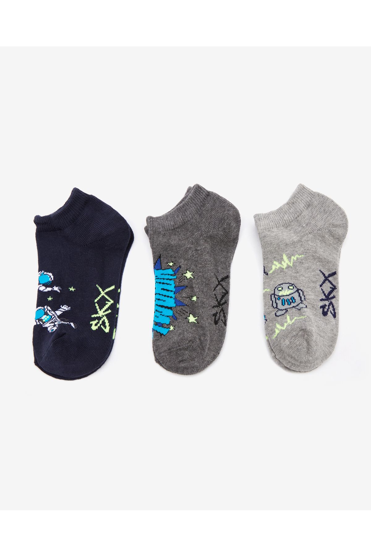 Skechers B, 3 пары низких носков Space Socks Big Boy, разноцветные носки S212296-900