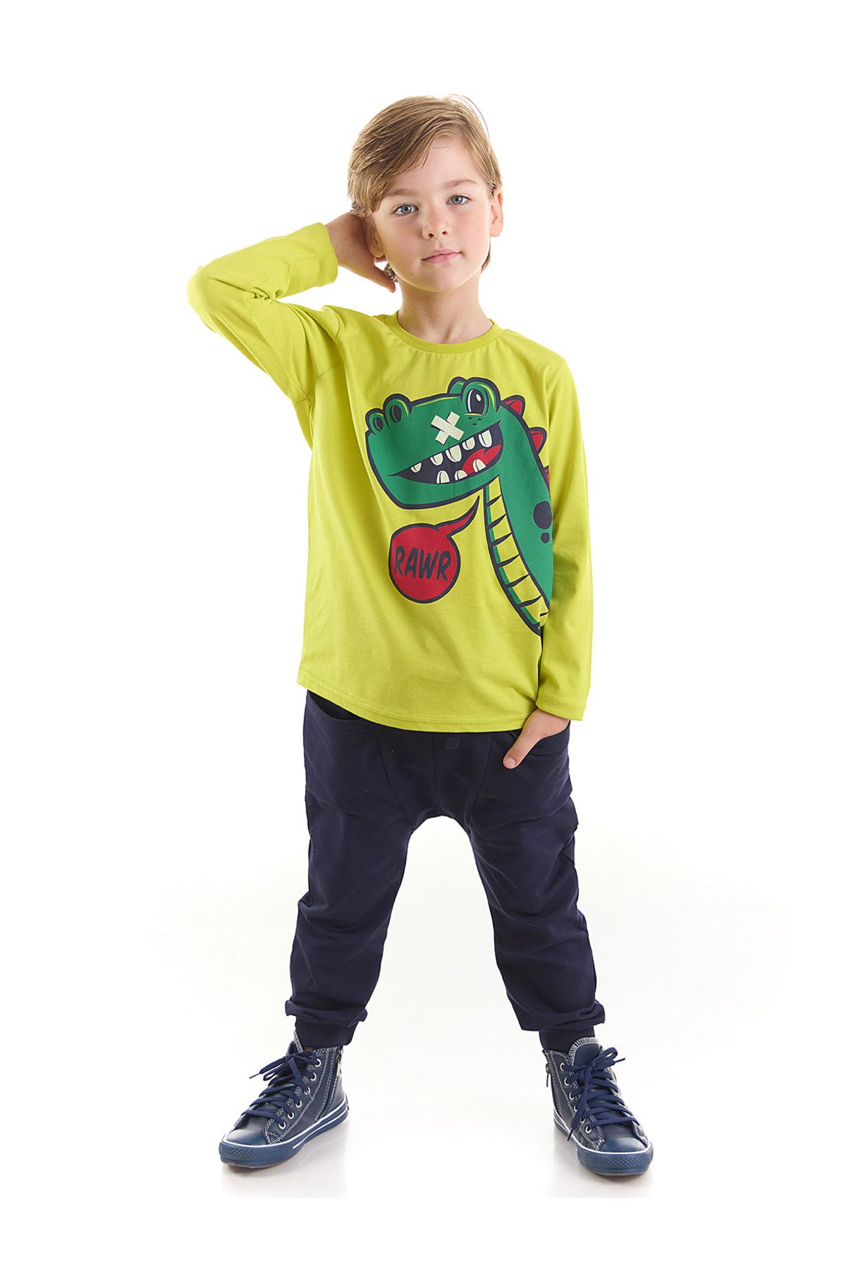 Denokids Rawr Dinosaur Boy Футболка и брюки, комплект CFF-22S1-079