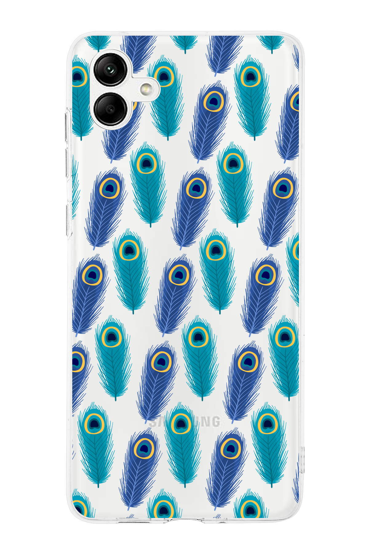 Samsung Galaxy A05 ile Uyumlu 1mm Slim Fit Nazar Boncuğu 4 Baskılı Şeffaf Kılıf