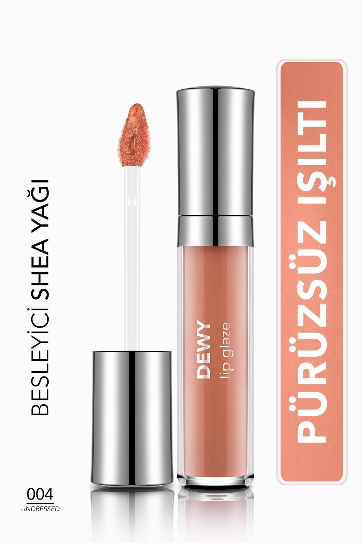 Flormar Nourishing Lip Gloss — Dewy Lip Glaze — 004 Undressed-8682536068079 0313121