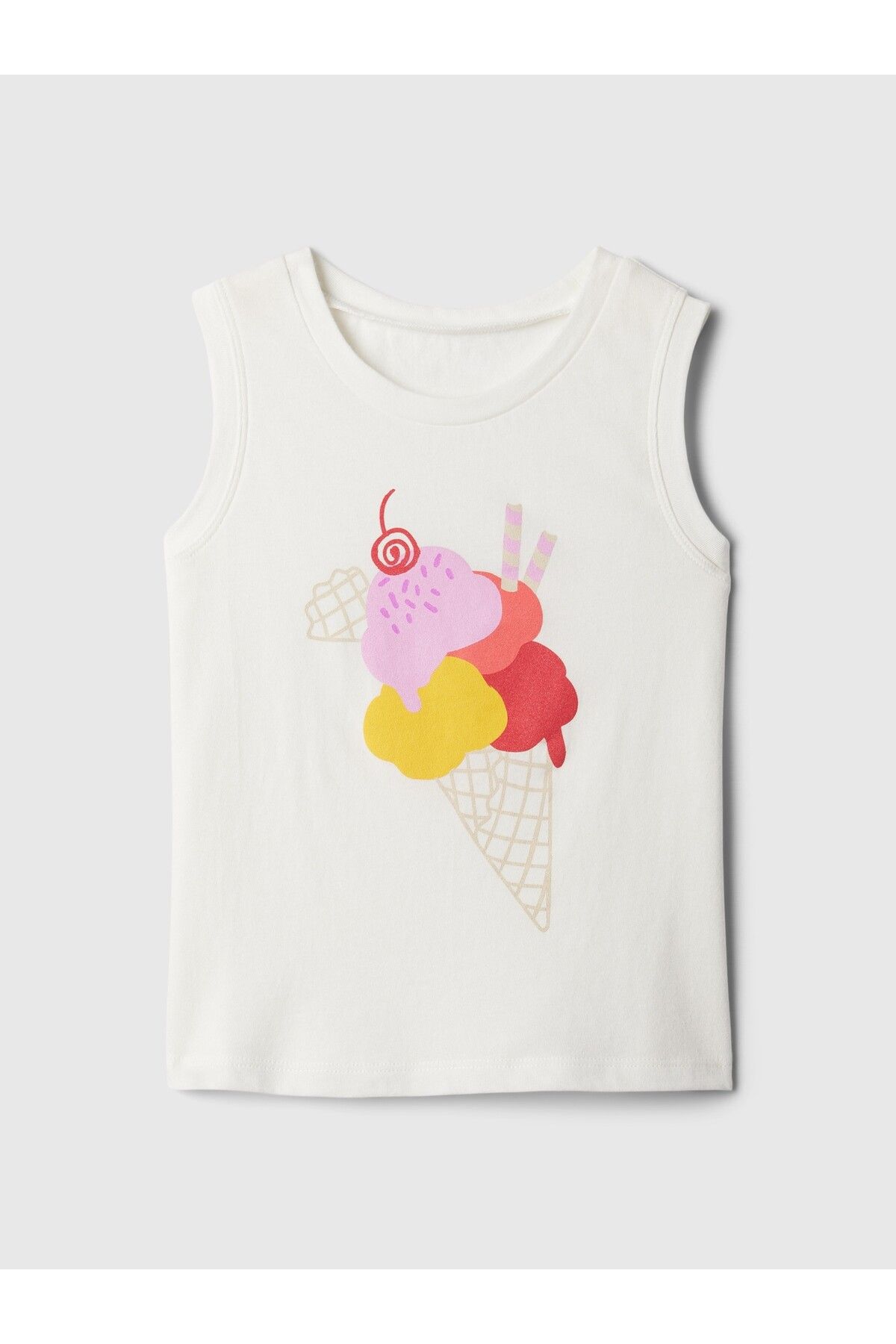 GAP Baby Girl Off-White Майка из органического хлопка 440520