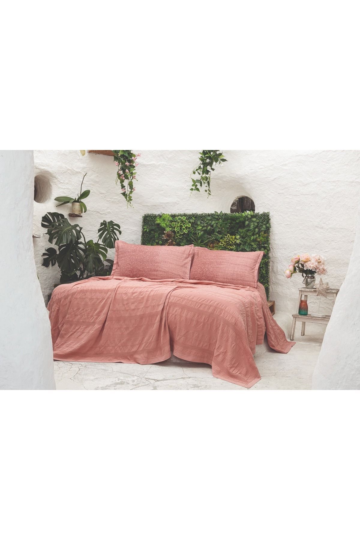 Altınbaşak RİVER 4 PARÇA ÇİFT KİŞİLİK PİKE (230X250), FITTD. ÇARŞAF , YASTIK KILIFI TAKIMI %100 PAMUK 5