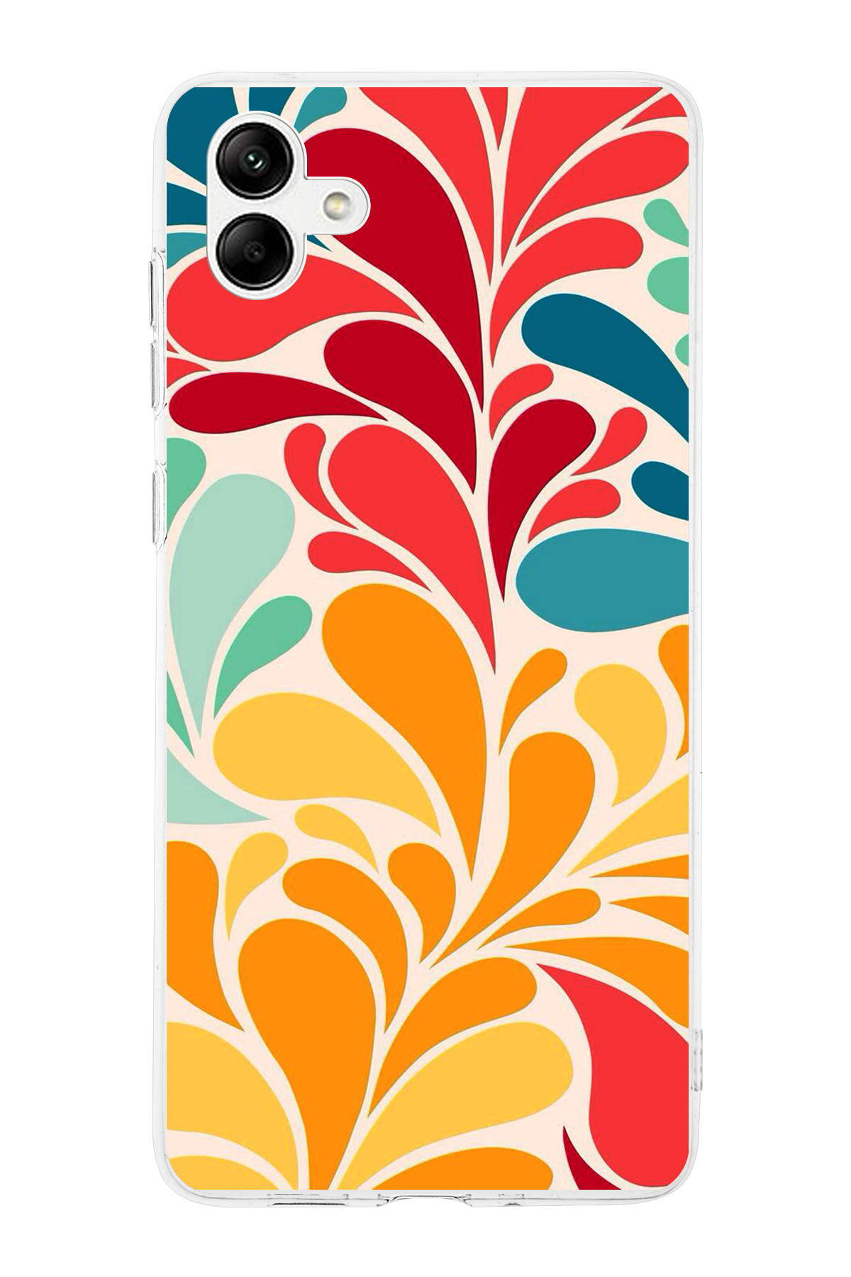 Samsung Galaxy A05 ile Uyumlu 1mm Slim Fit Retro Colors 5 Baskılı Şeffaf Kılıf