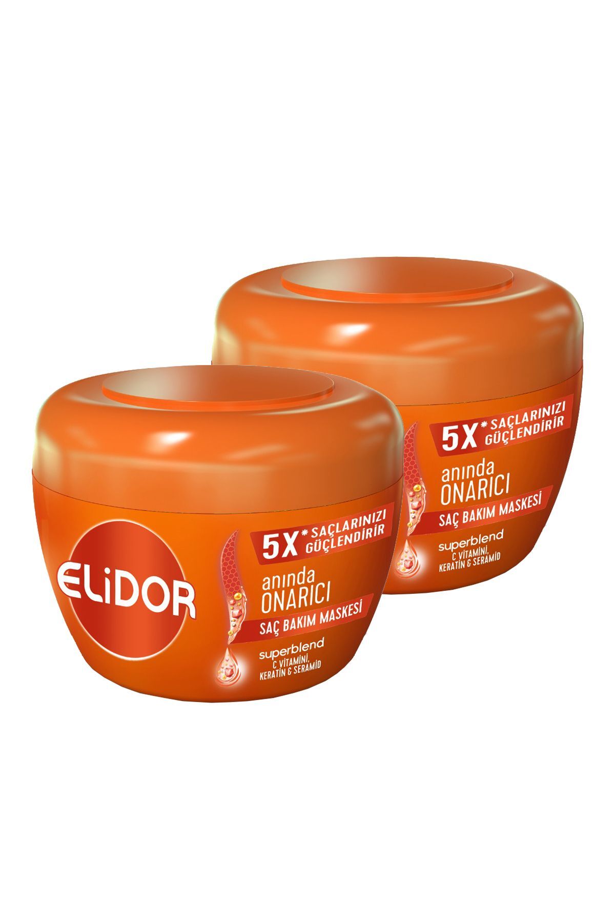 Superblend Saç Bakım Maskesi Anında Onarıcı C Vitamini Keratin Seramid 160 ml X2 — SET.UNİ.4151 — تصویر 2 از 7