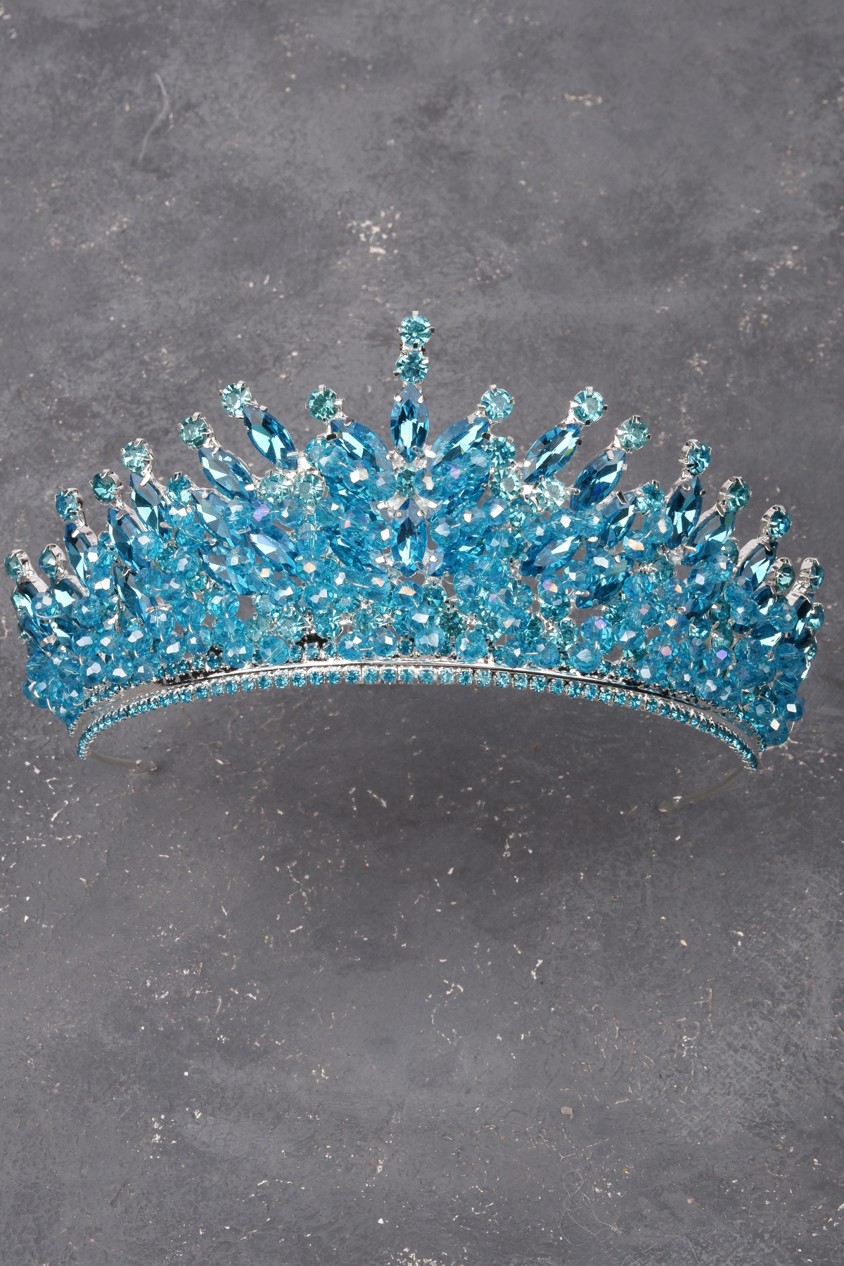 Gemstone Bead Decoration Crystal Gemstone Bride Henna Wedding Crown Turquoise