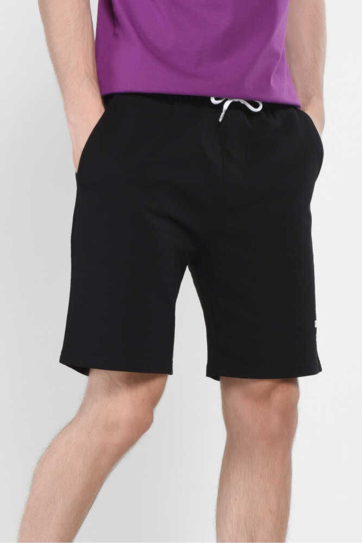 Ucla Fowler Black Men s Knitted Shorts Trendyol