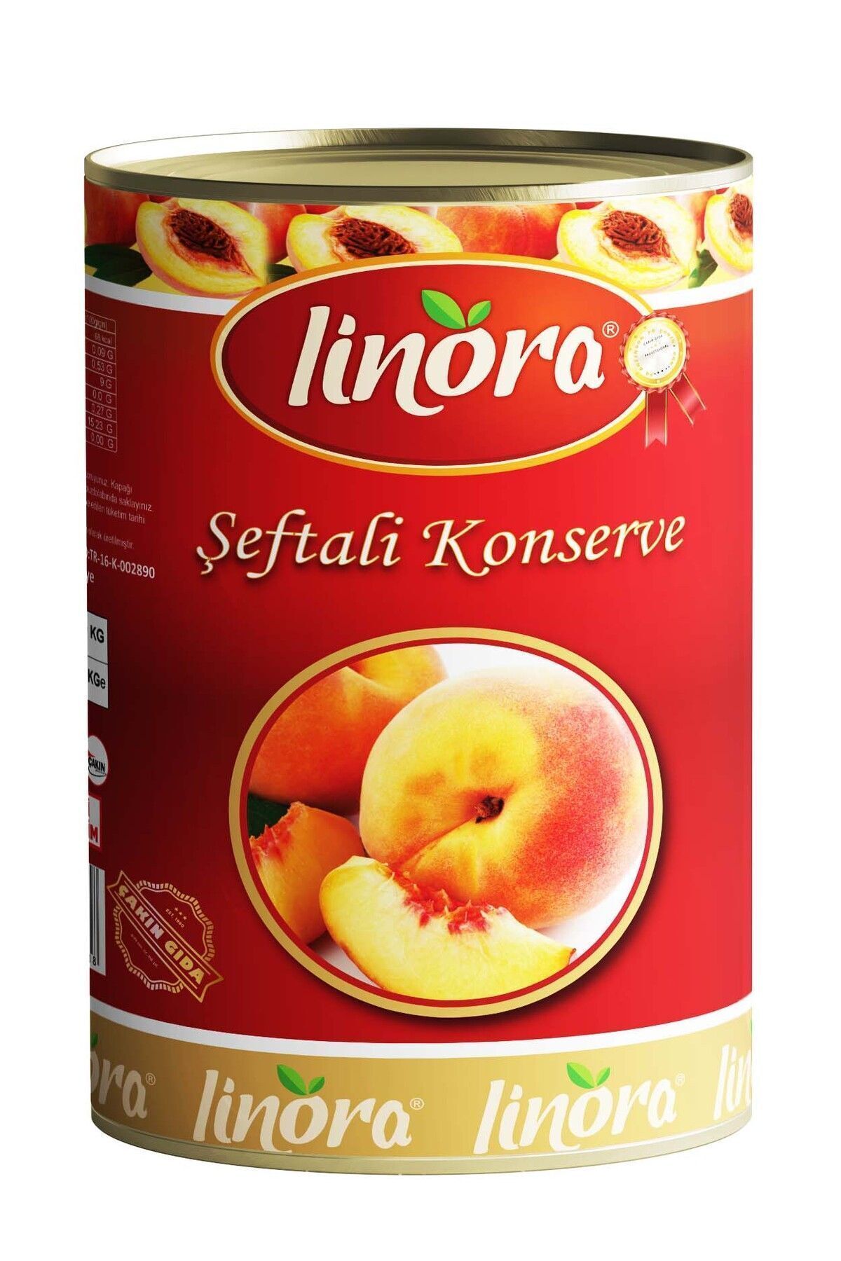 Linora Şeftali Konserve 5kg/ 1 Teneke