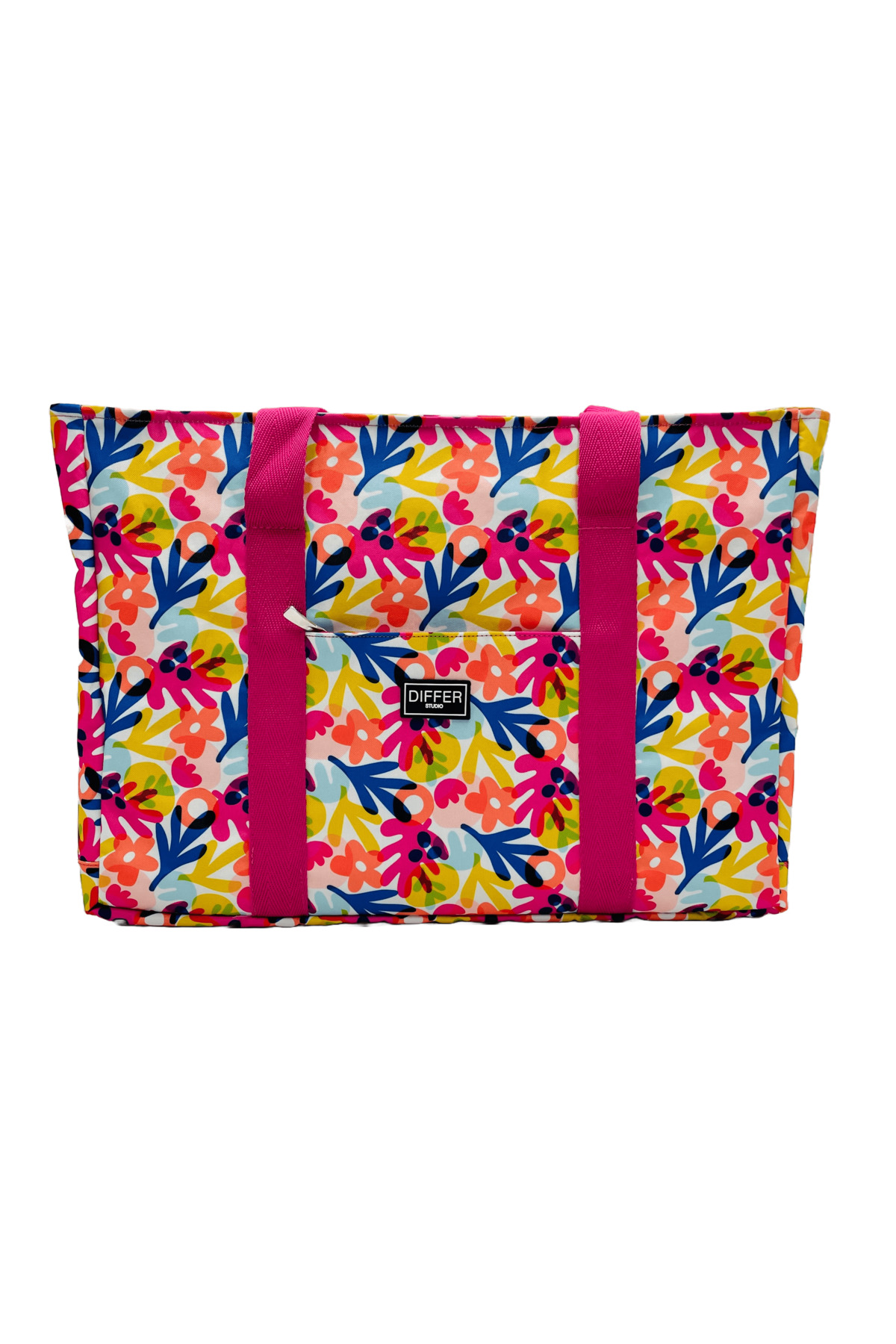 Watercolor Pattern Mixed Color Pink Strap Waterproof 2pcs Beach/arm/shoulder/sports Bag with Inner Bag