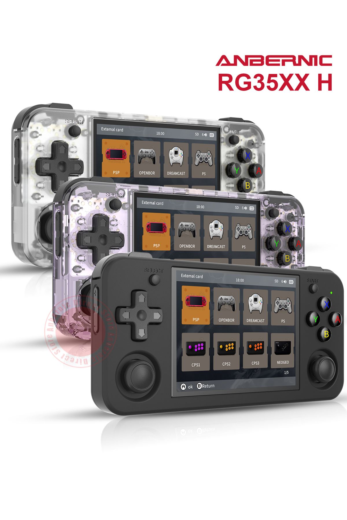Choice-ANBERNIC RG35XX H - 3.5 inch IPS Screen Linux Handheld Game Console H700 Retro Video Games Player 8