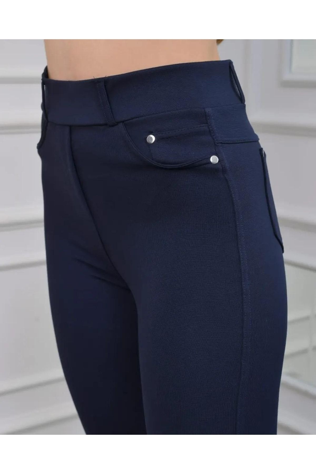 ALBAHA COLLANTS Çelik Kumaş Cepli Tayt Modeli