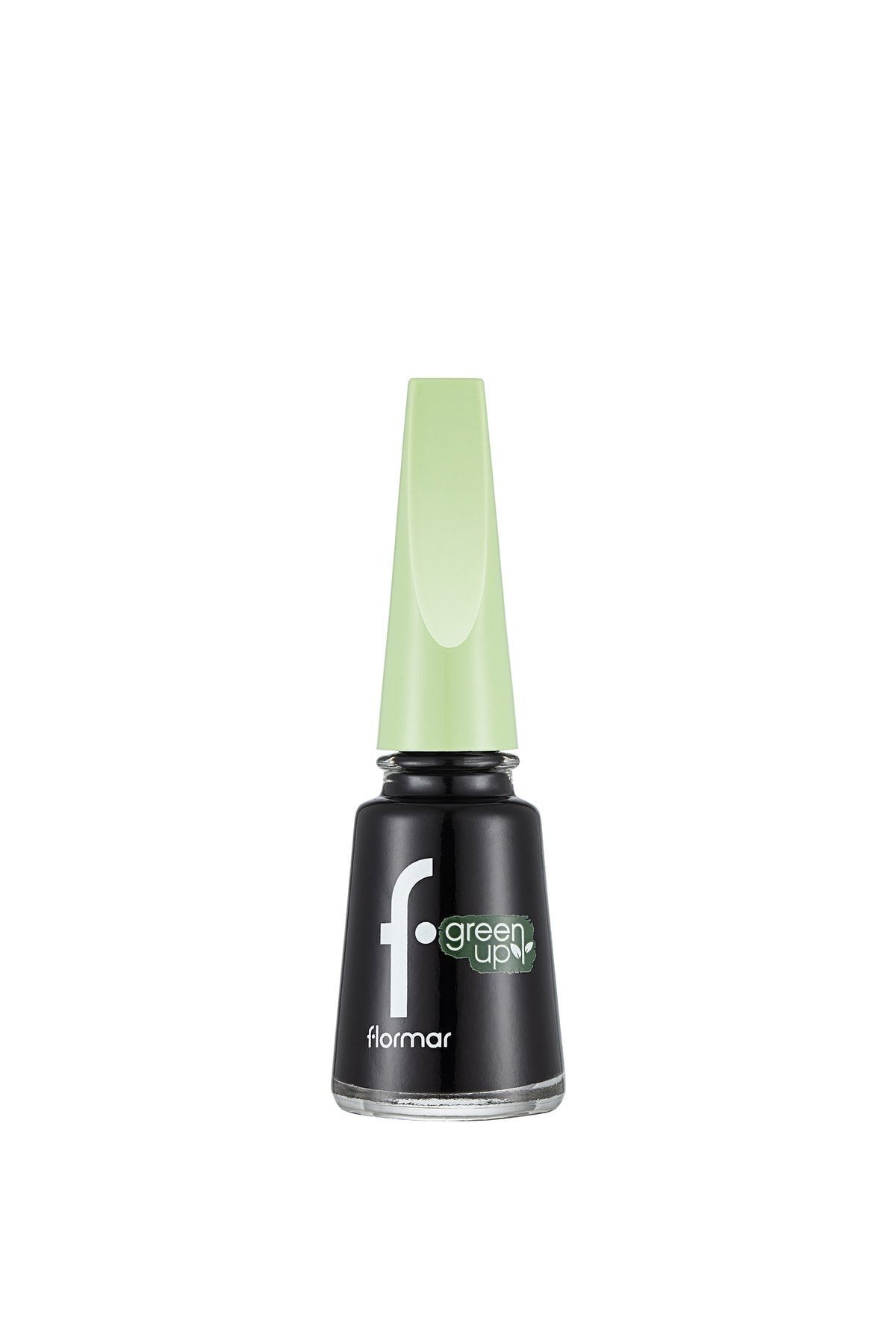 Дышащий веганский лак для ногтей Flormar Shiny Finish — Green Up Nail Enamel — 015 BLACKEST BLACK — 4251903324120 34000089-015