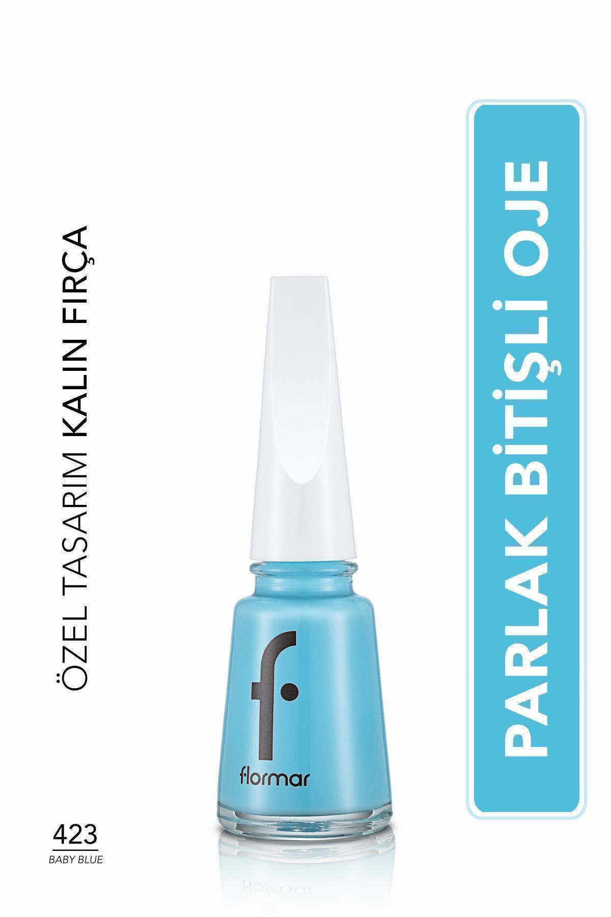 Flormar Nail Enamel High Pigmented & Shiny Finish Лак для ногтей Fne-423 Baby Blue 34000081