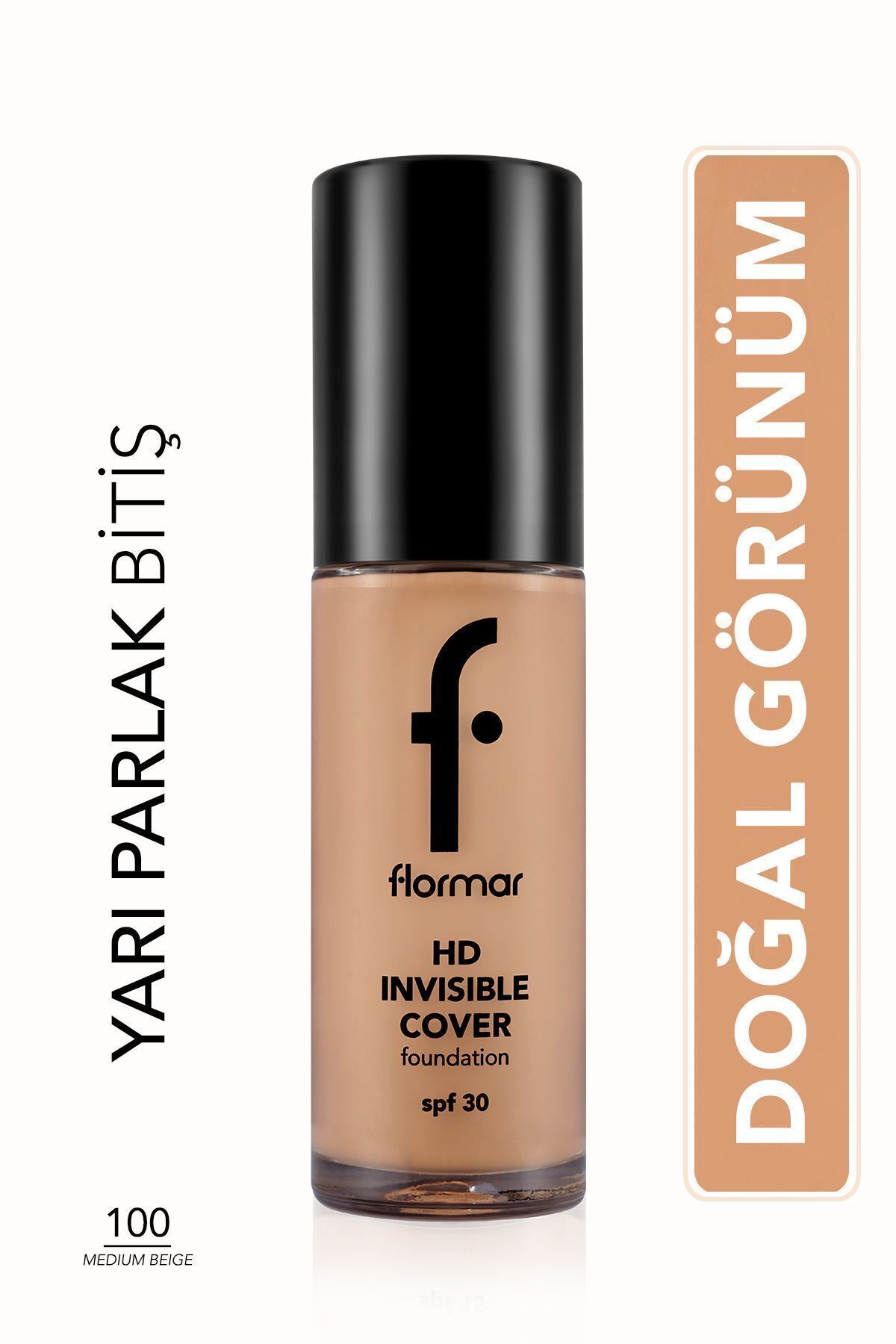 Flormar Natural Finish Foundation - Invisible Cover Hd Fdt. - 100 Средний Бежевый - 8682536059138 0111142-050