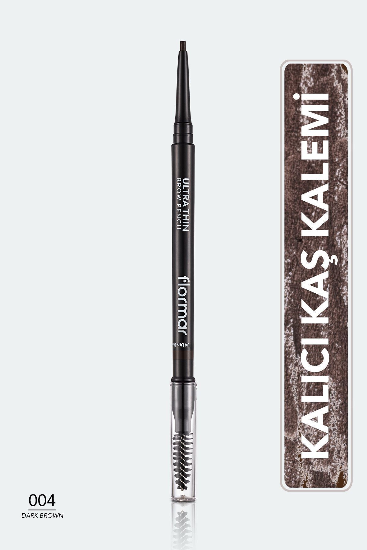 Flormar Eyebrow Pencil & Brush — Ультратонкий карандаш для бровей — 004 Темно-коричневый — 8690604572137 0717049