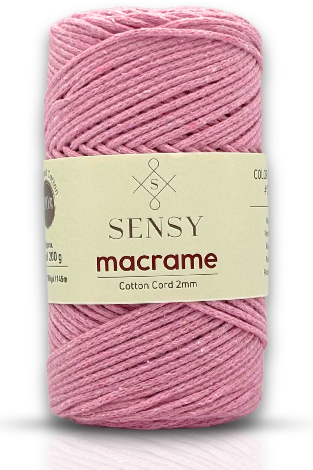 Premium Cotton Cotton Macrame Rope Pink 2mm Cotton Chain Macrame Bag Rope Underplate Rope Cotton Rope