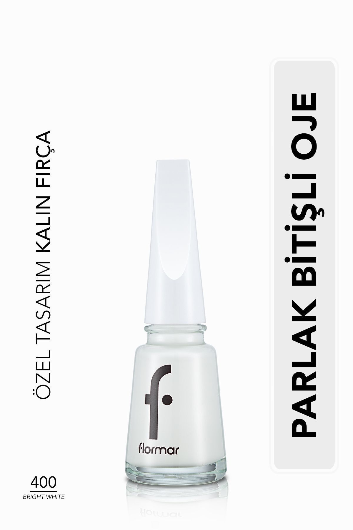 Flormar Nail Enamel HighPigmented & Shiny Finish Лак для ногтей Fne-400 Ярко-белый 34000081