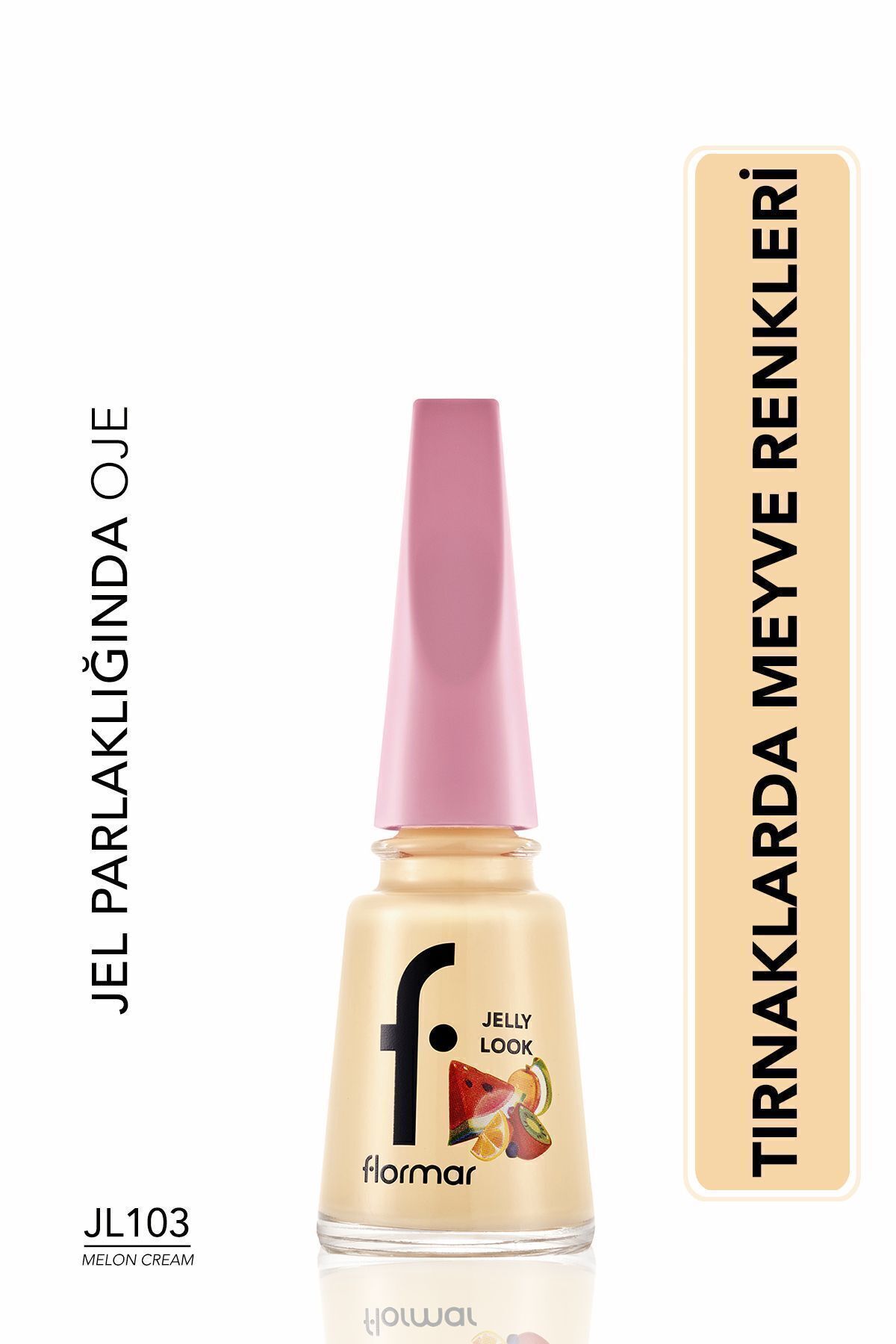 Flormar Jelly Look Высокопигментированный лак для ногтей с блестящим гелевым эффектом 5413