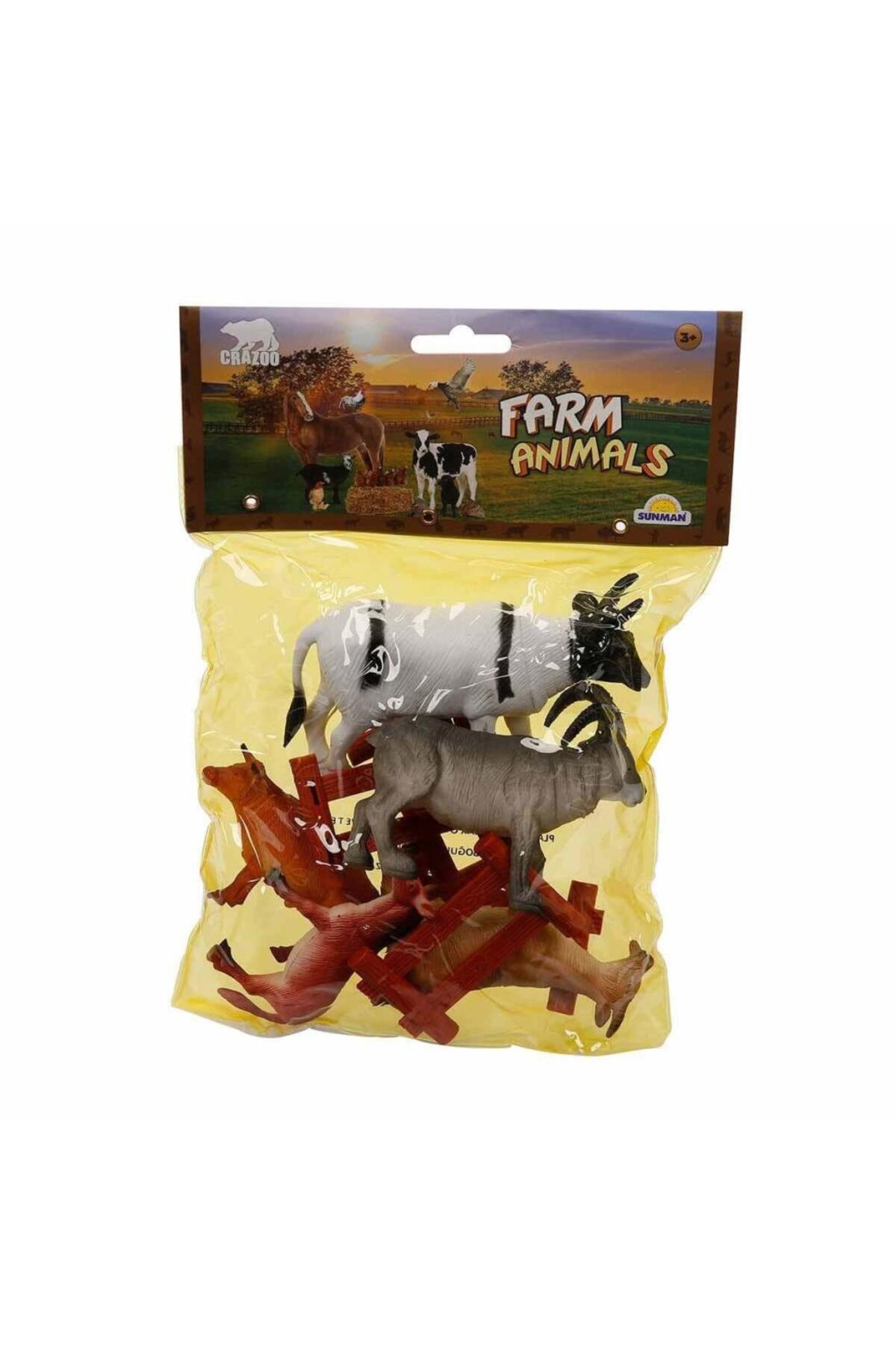 ۰۷۰۸ مجموعه بازی حیوانات داخل کیسه، حیوانات مزرعه، اندازه متوسط - سانمن