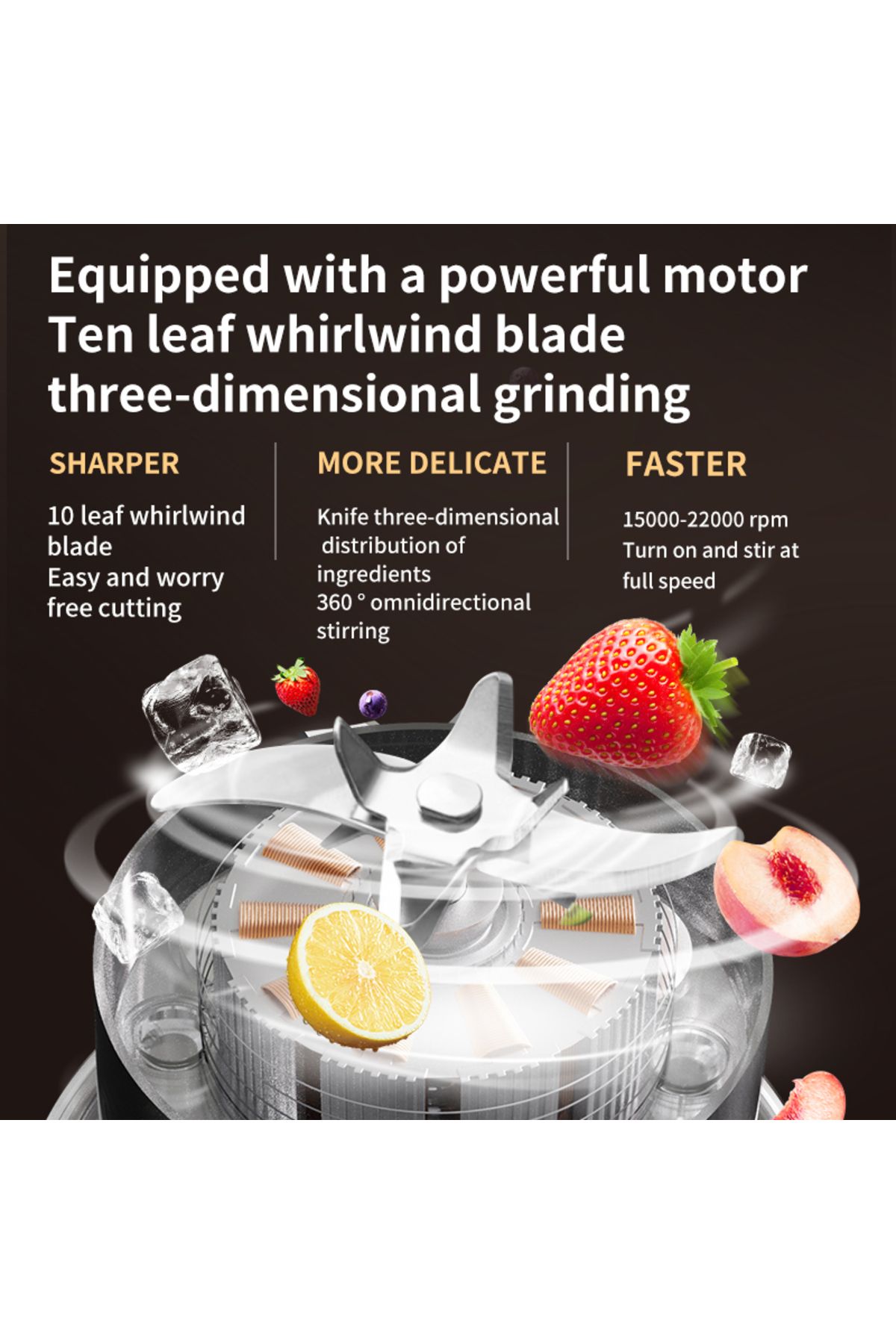 Choice-Portable Electric Blender Botul 10 Cut Multifunctional Juice Blender Fresh Juice Smoothie Blend 3
