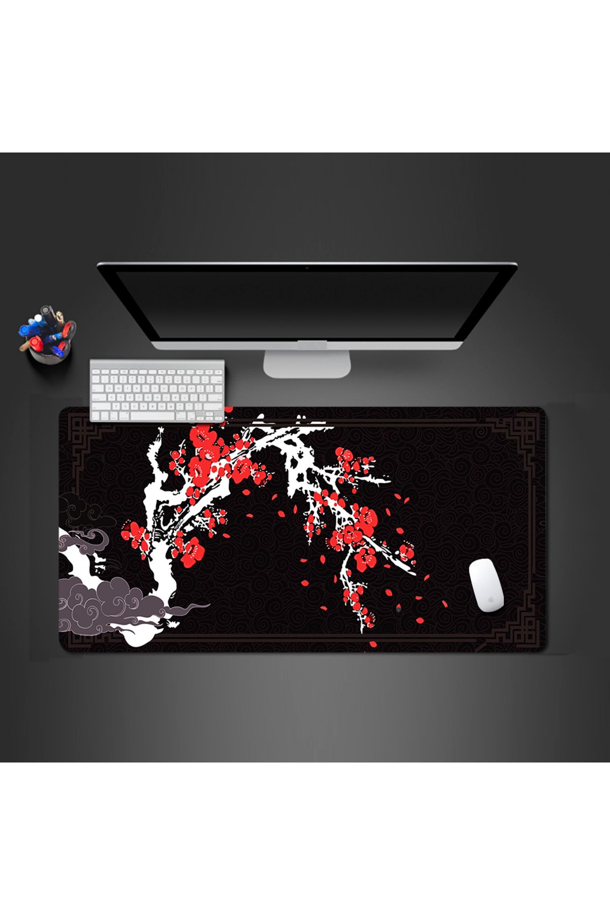 Mairuige-Mouse Pad Japanese Style Larger Mousepad Flower Xxl Gaming Keyboard Computer Desk Mat Accessories... 1