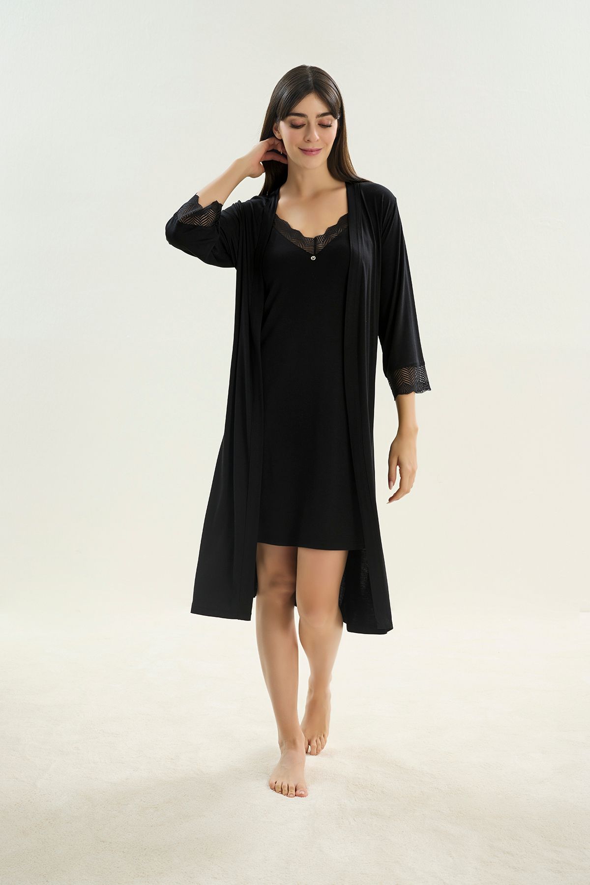 Sevim-16140 Model Dressing Gown Set 1