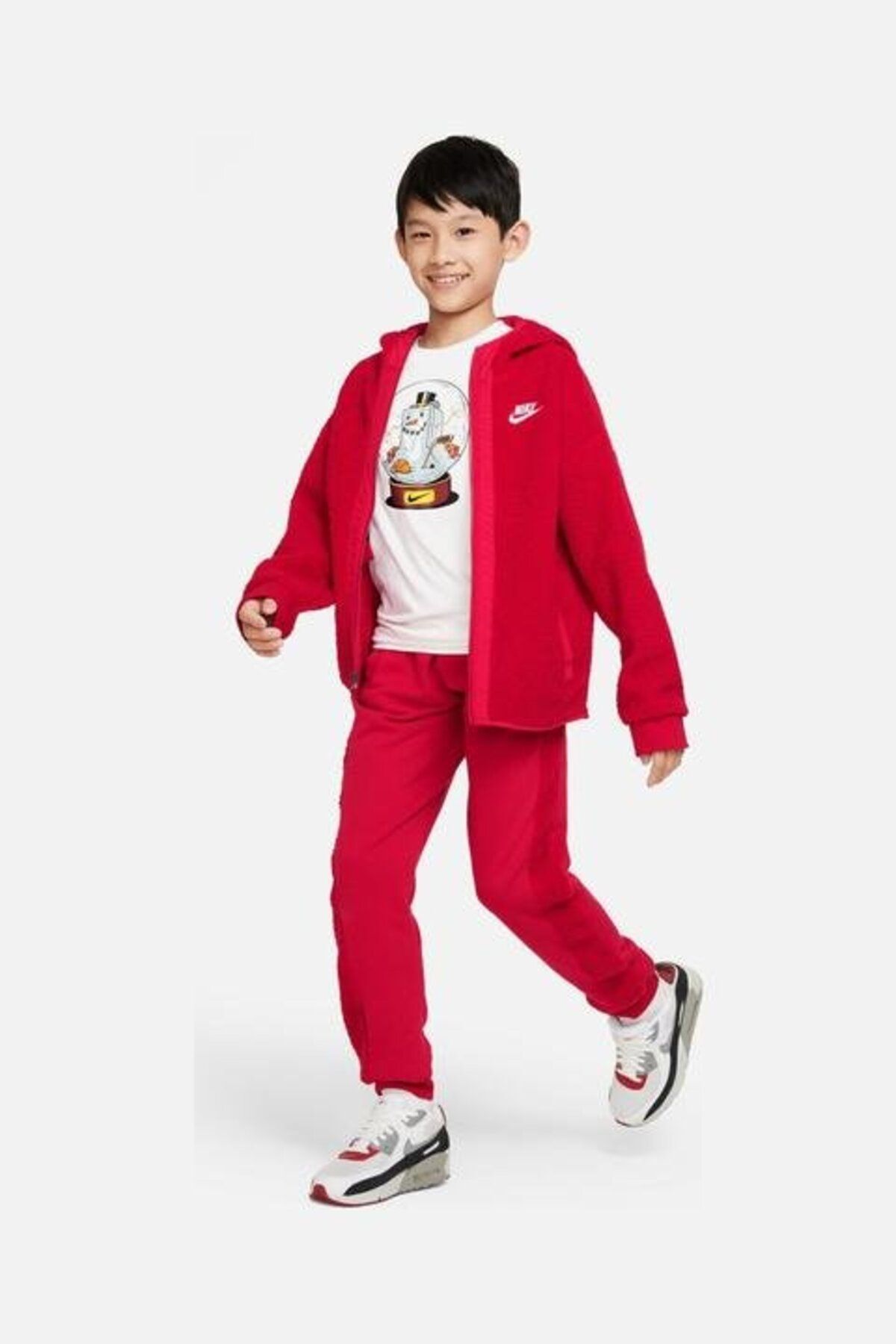 Nike-ملابس رياضية ''بوكسي جرافيك'' تي شيرت للأطفال بأكمام قصيرة DX1146-100 2