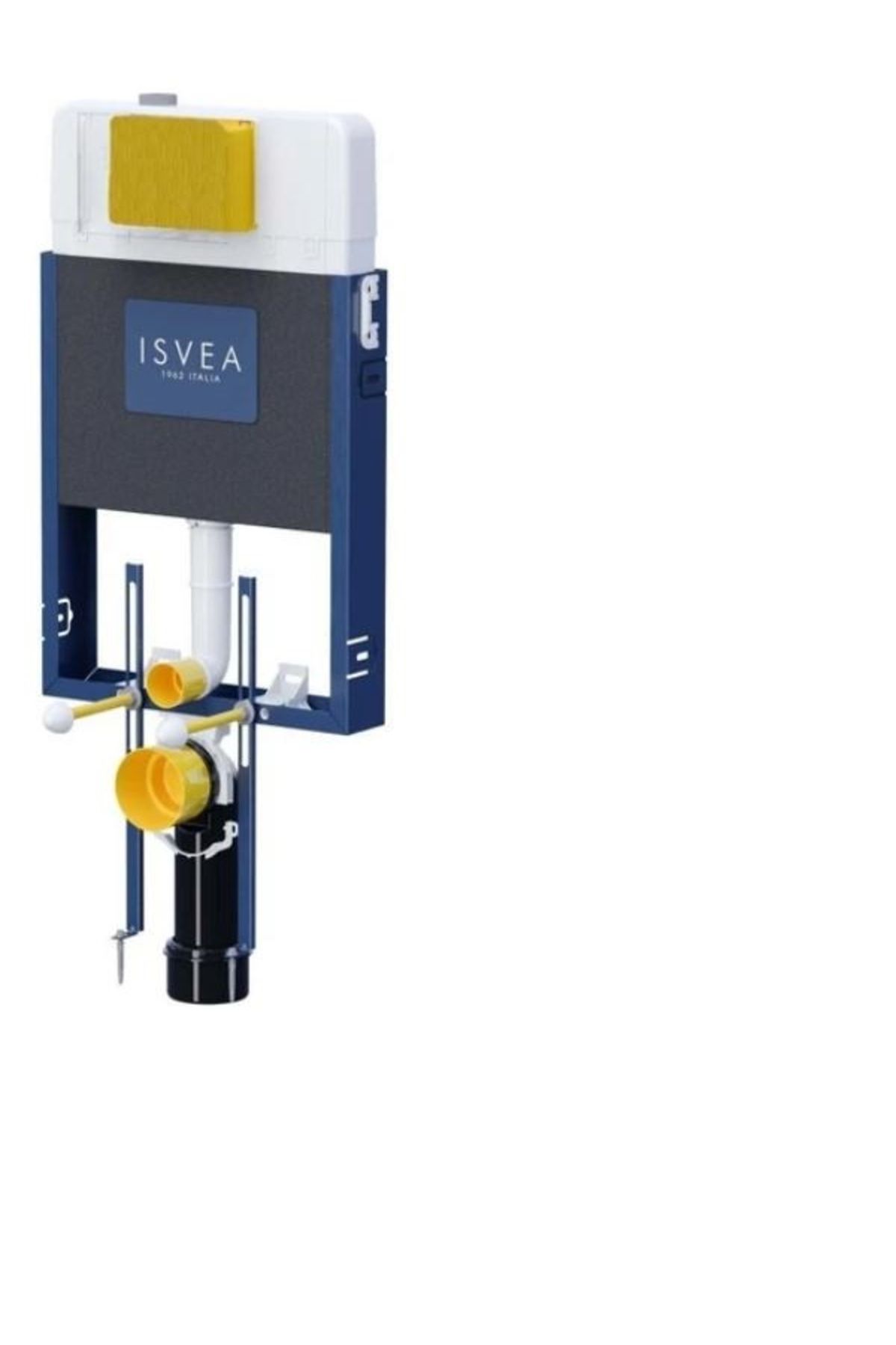 ISVEA DUREZZA TUĞLA DUVAR TİPİ GÖMME REZERVUAR + STOP VALF + MAT KROM KUMANDA PANELİ / 52DRS0101I - 2