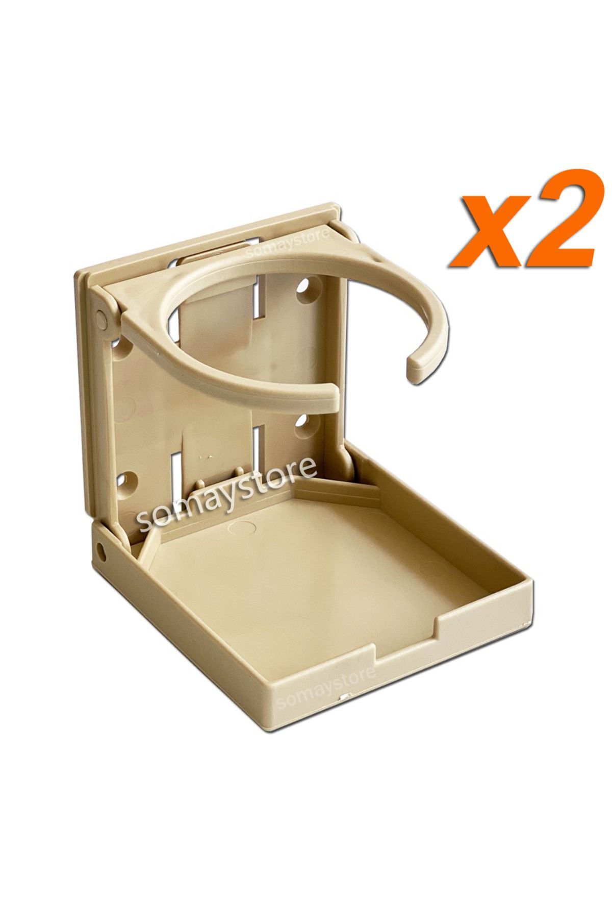 Boat Folding Cup Holder 2pcs Beige