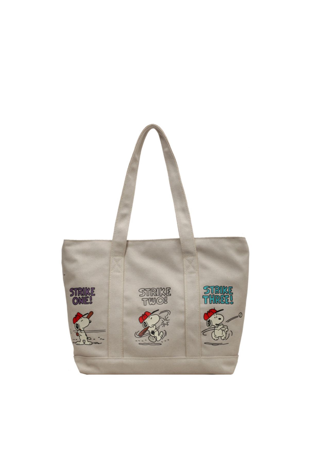 Miniso Disney Series MINISO Snoopy Canvas Bag Large Capacity Casual Tote for Women Trendyol